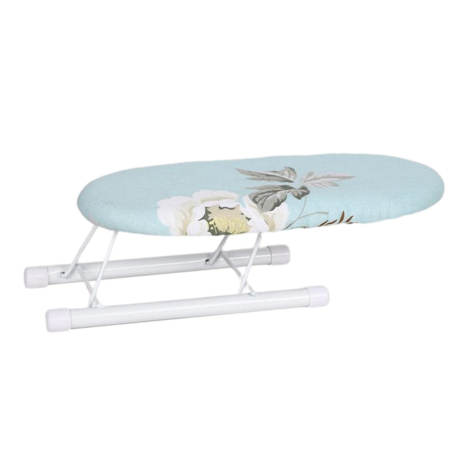 Zoomella Portable Ironing Board Foldable Legs Compact Anti Slip For Dorm Desk Light Blue|Ironing Boards|Home & Garden