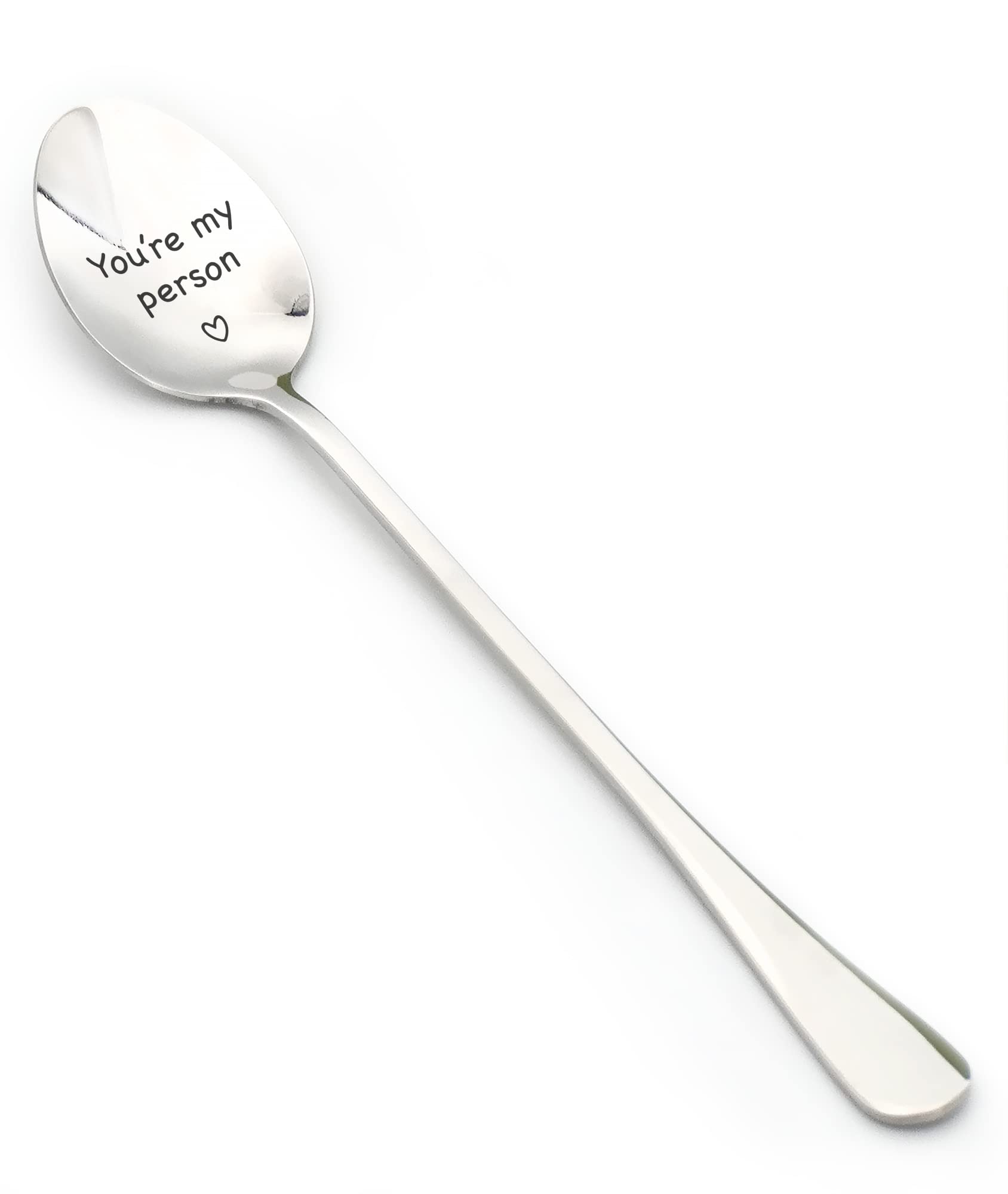Funny Engraved Coffee Spoon - Youre My Person - Stainless Steel Spoon With Heart Design - Great Gift For Valentines Day, Anniver
