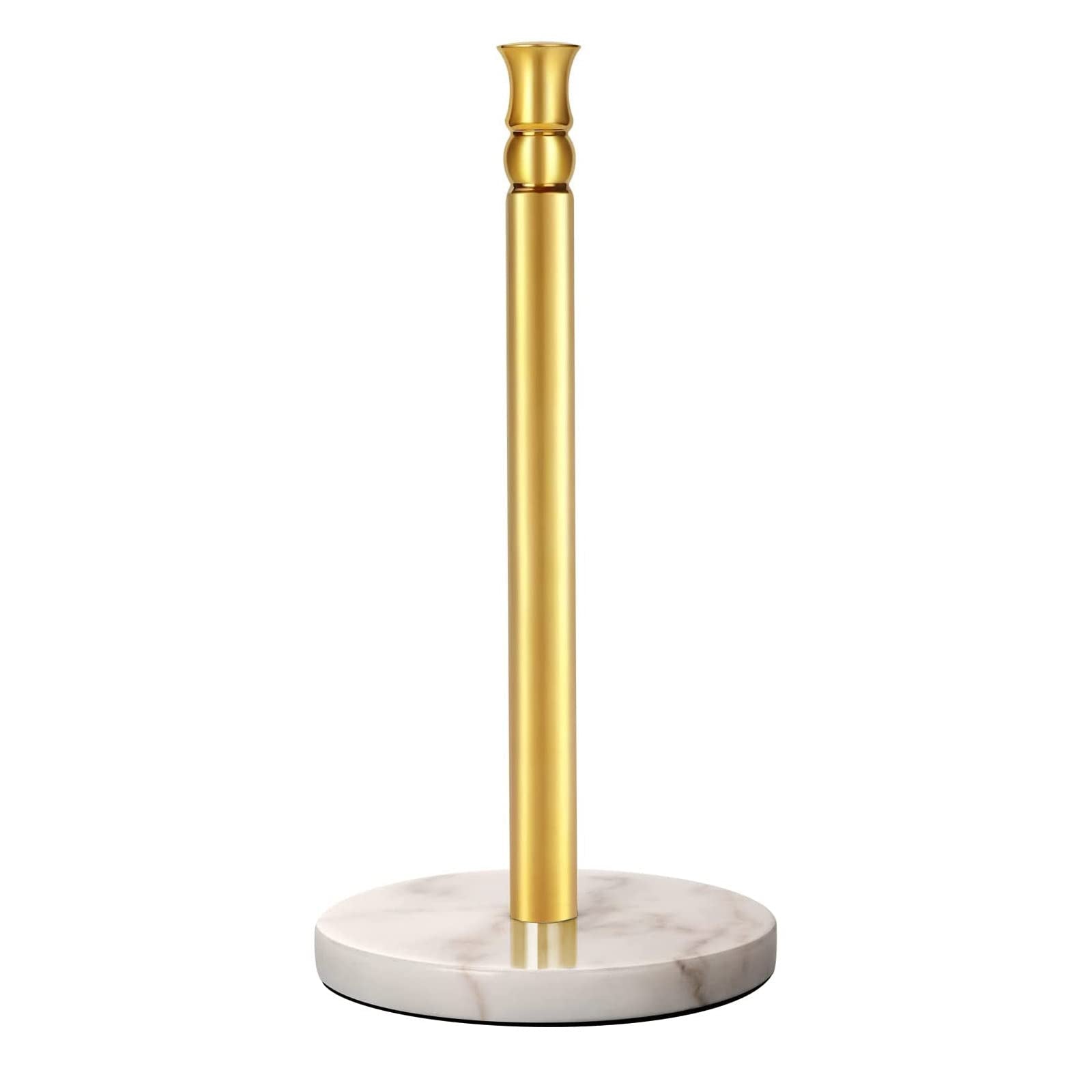 Siwil Paper Towel Holder Stand, One-Handed Ripping Paper Towel Roll Holder Countertop, Heavy Marble Base, Not Tip Over - (Marble