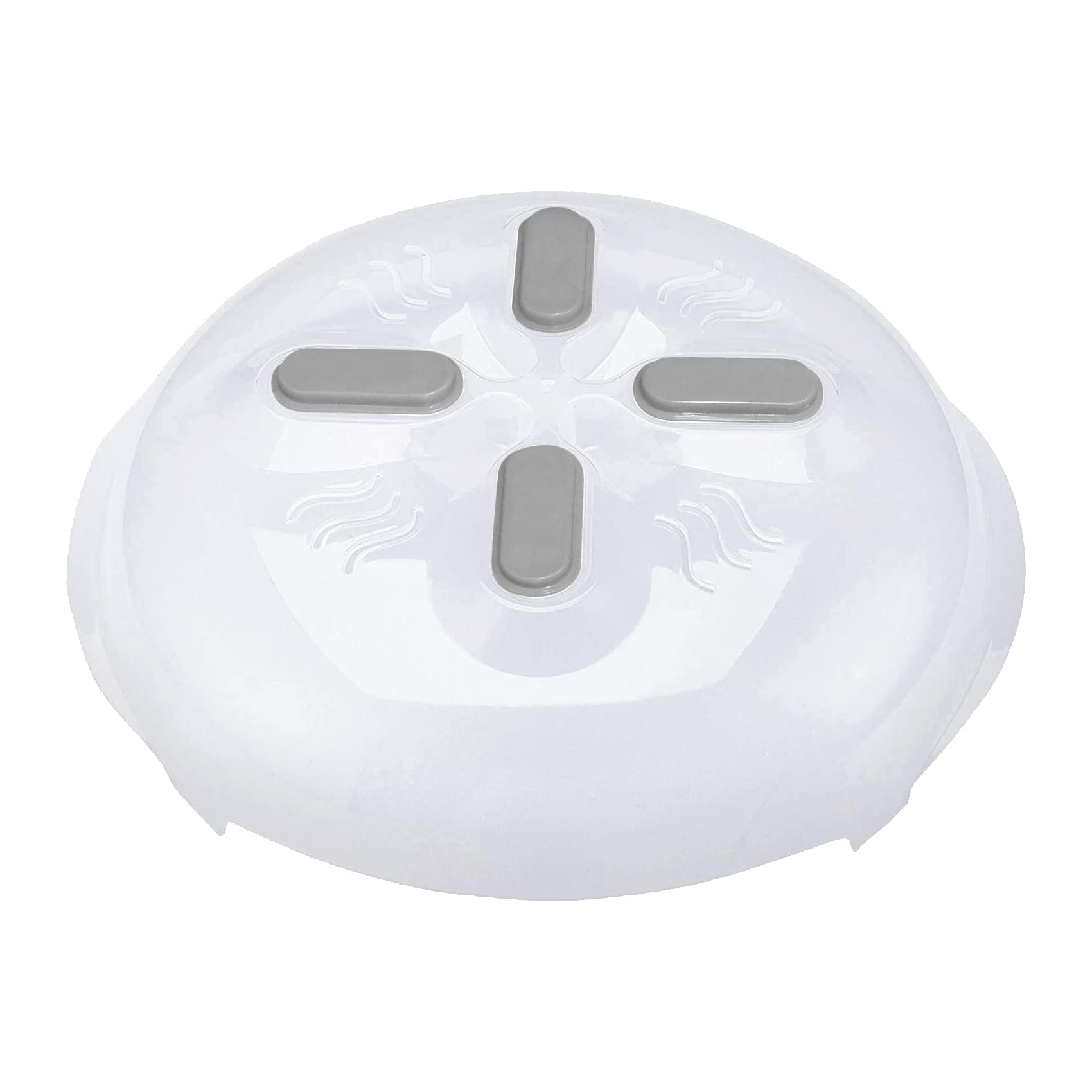 Hover Cover Magnetic Microwave Splatter Cover, Clear Microwave Cover For Food - Vented & Magnetic Microwave Food Cover, 12-Inch,