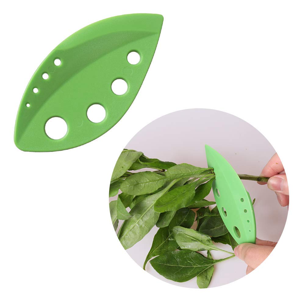 2 Pack Herb Stripper Tool 9 Holes Stainless Steel Kale Leaf Stripping Zip Tools, Curved Edge Can Be Used As A Kitchen Gadgets