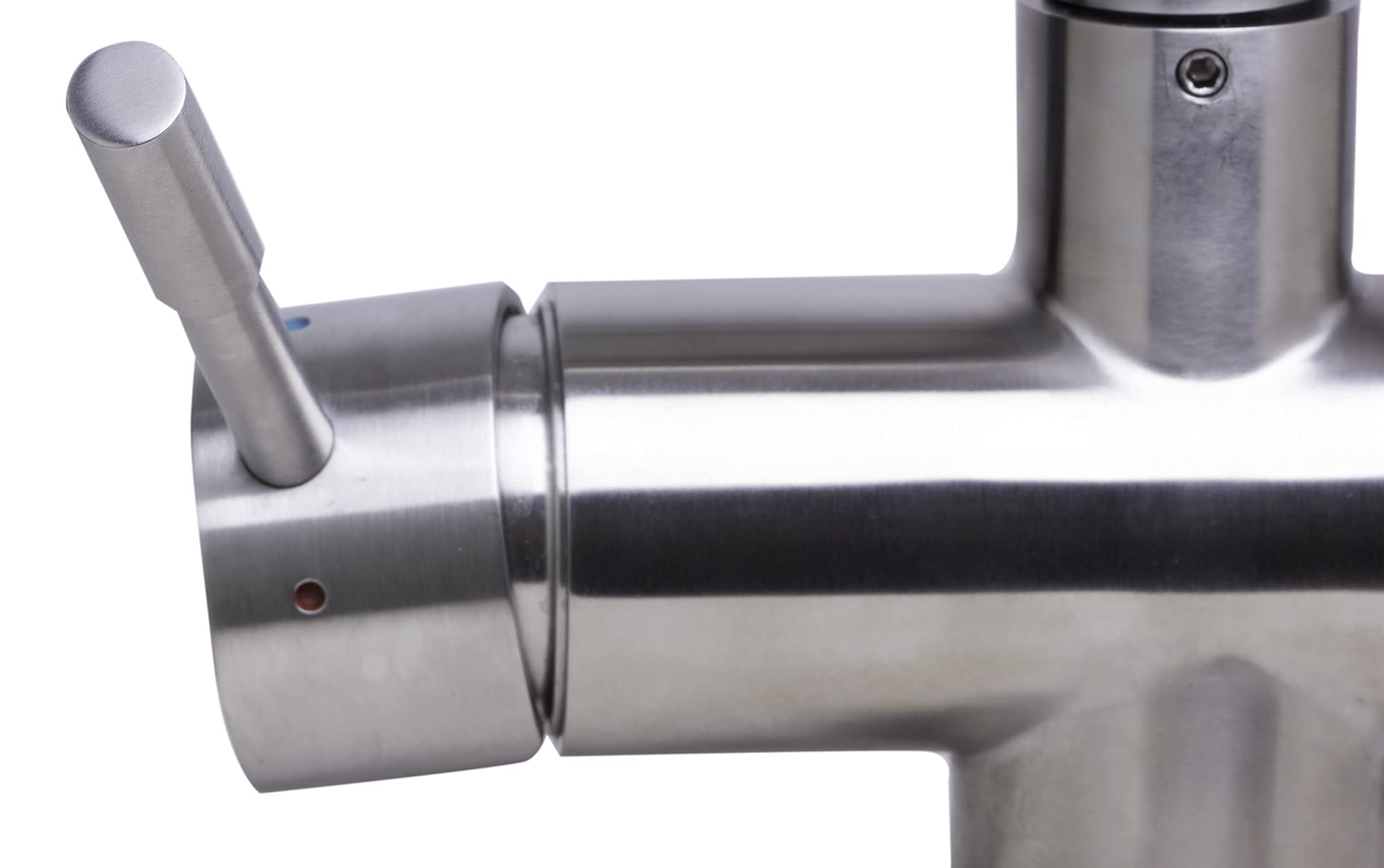 Alfi Ab2038-Bss Solid Brushed Stainless Steel Retractable Single Hole Kitchen Faucet, 15'' D X 12 1/8'' H