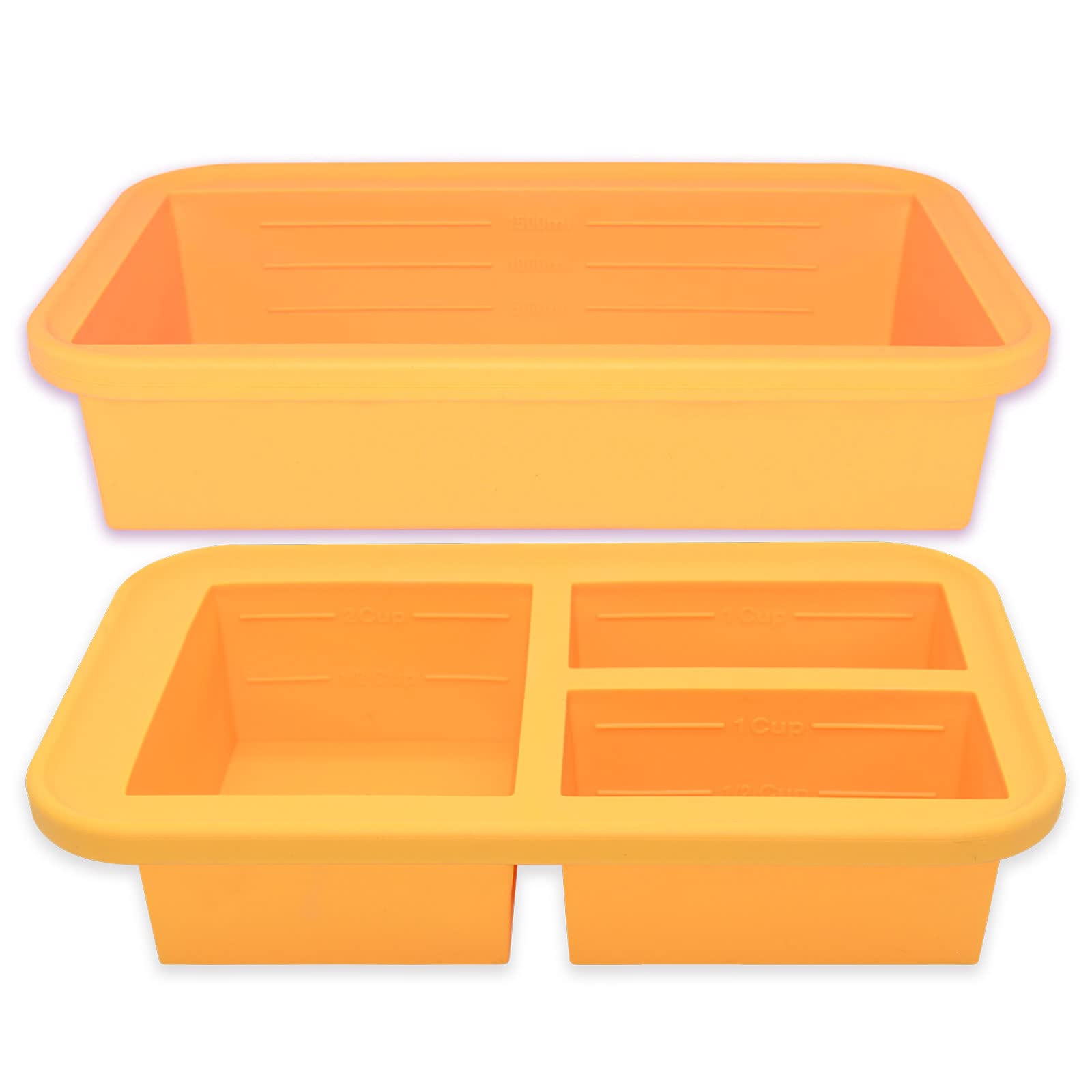 Soup Freezer Containers,Bongpuda Silicone Freezer Trays With Lid,Easy-Release,Reusable Freezer Storage Containers,For Freezing A
