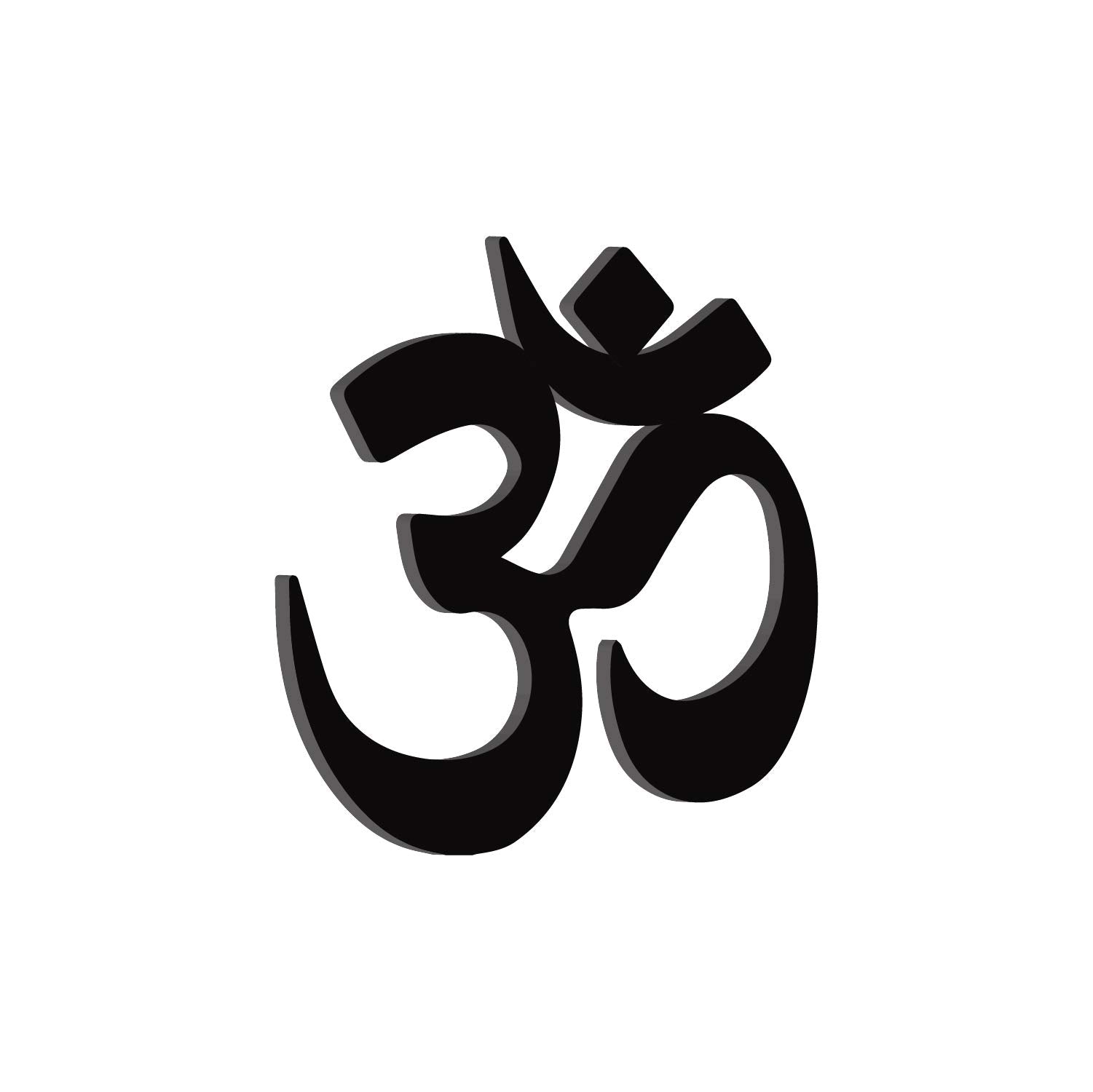 Ecraftindia Om Black Engineered Wood Cutout Wall Art Decor - Perfect Wall Hanging For Yoga Or Meditation Room - Modern Wall Deco