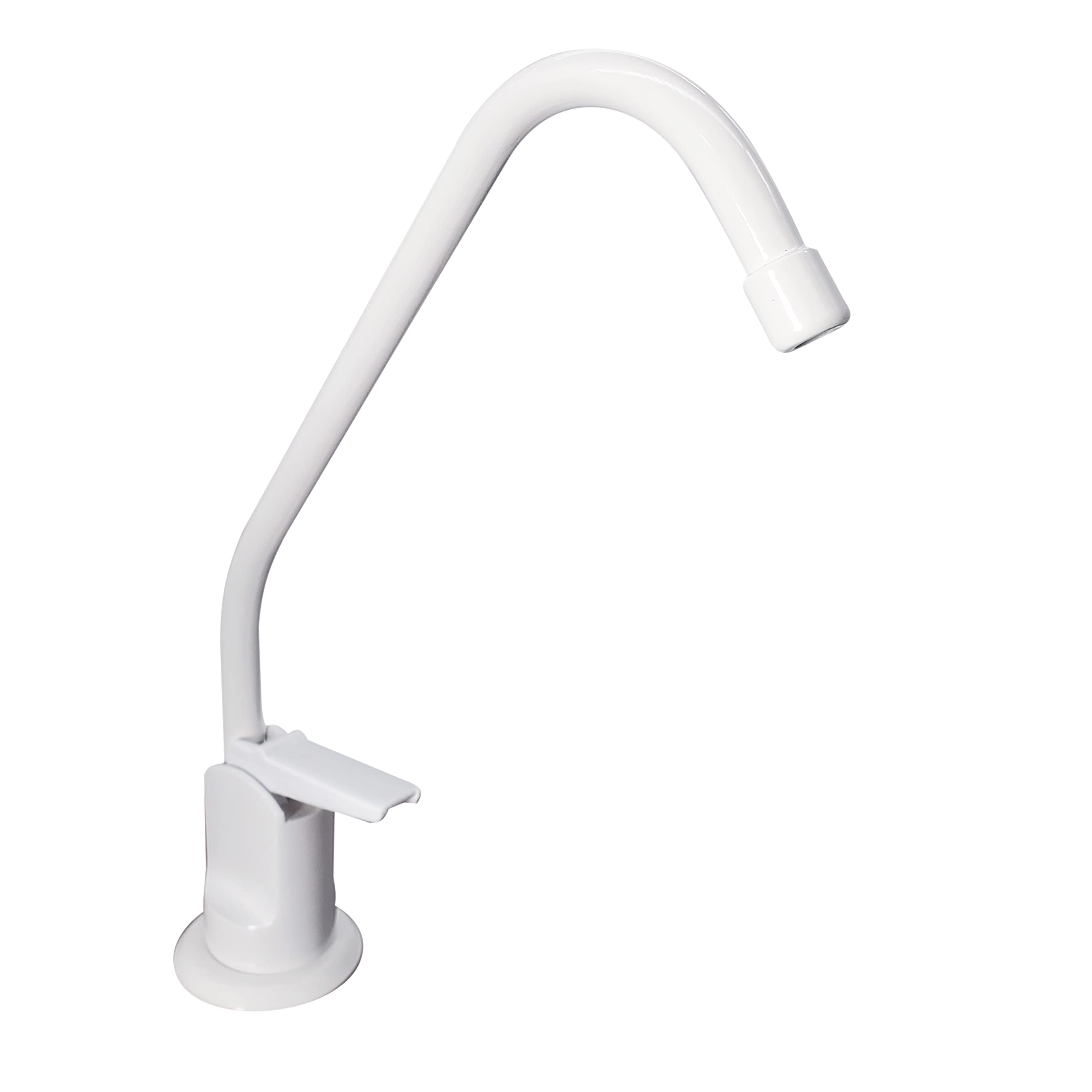 Westbrass D2031-NL-50 8 Touch-Flo Style Pure Cold Water Dispenser Faucet, 1-Pack, Powder Coat White