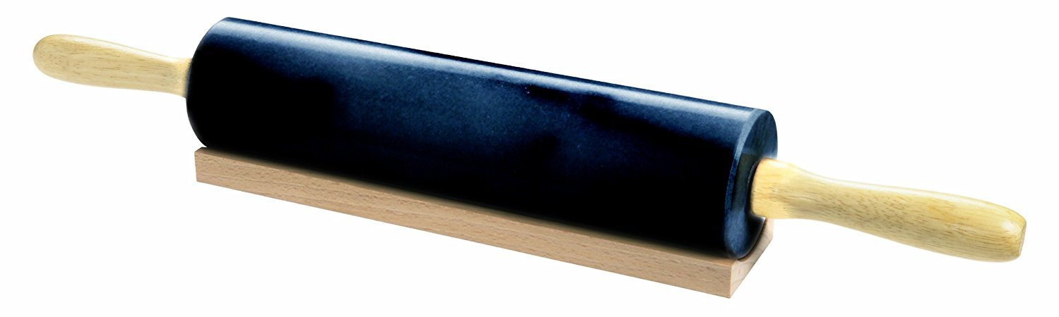 Fox Run 3834 Marble Rolling Pin, 10inch Barrel, Black