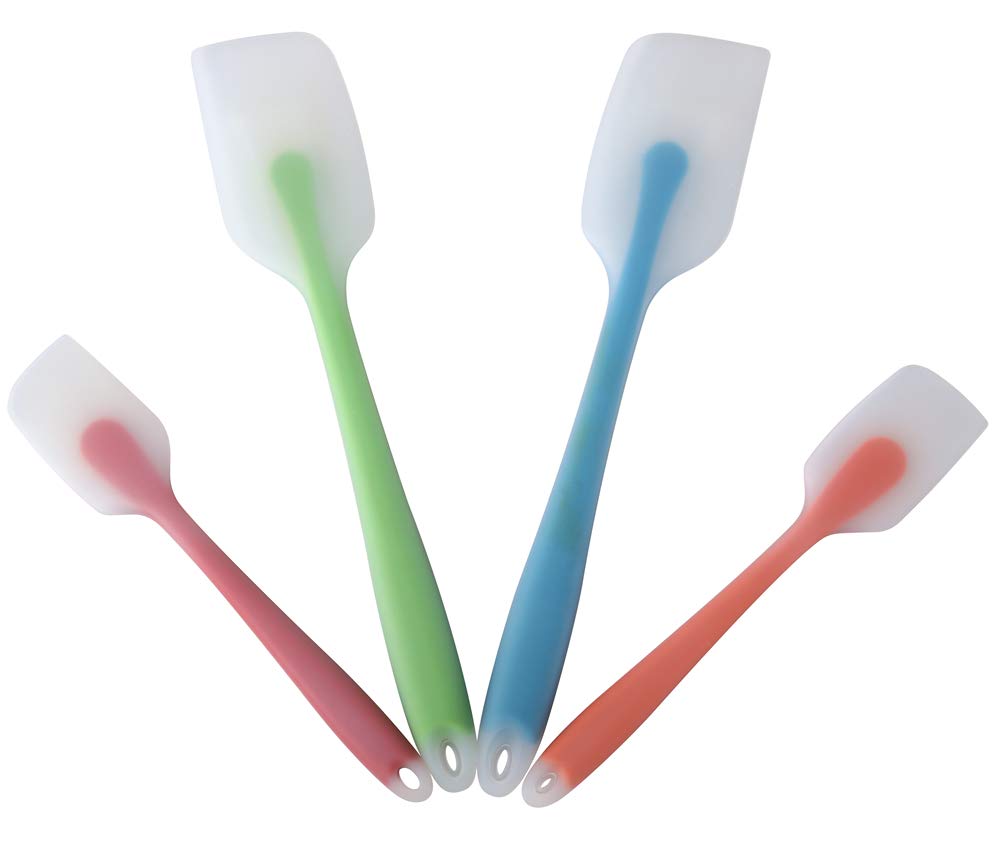 Hiramware Silicone Spatula Set Of 4 - Heat Resistant Flexible Spatula 450F With Stainless Steel Core - Food Grade Premium Good G