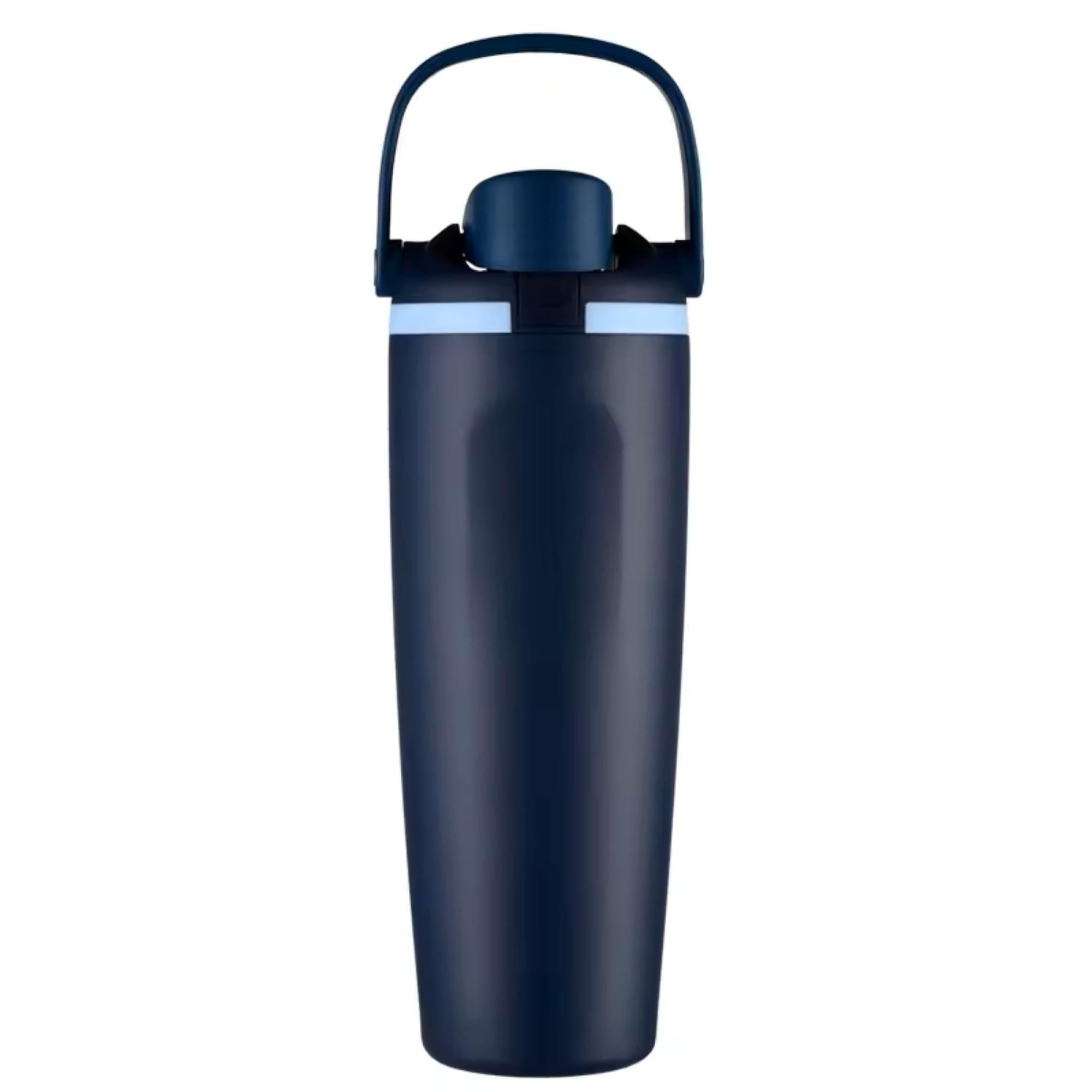 Insulated Stainless Steel Water Bottle with TwoWay Spout, BuiltIn Straw and Bucket Handle, Made for Travel, School, and Sports