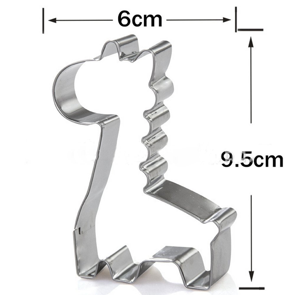 Gxhuang Giraffe Cookie Cutter - 2Pieces - Stainless Steel (Giraffe)