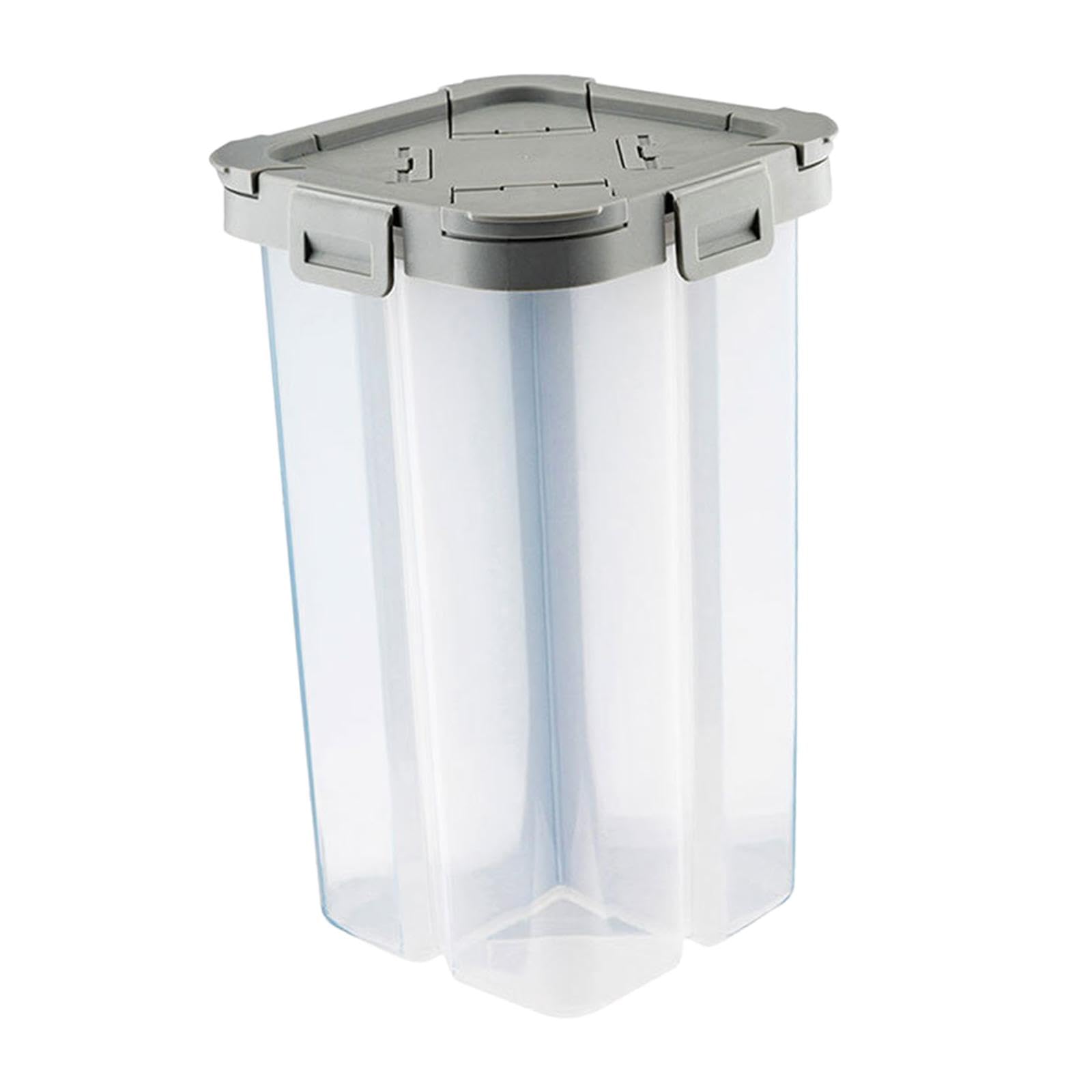Zoomella Rice Container 2.3L Clear Airtight Cereal Storage Container For Beans Grains Gray|Food Storage Containers|Home & Garden