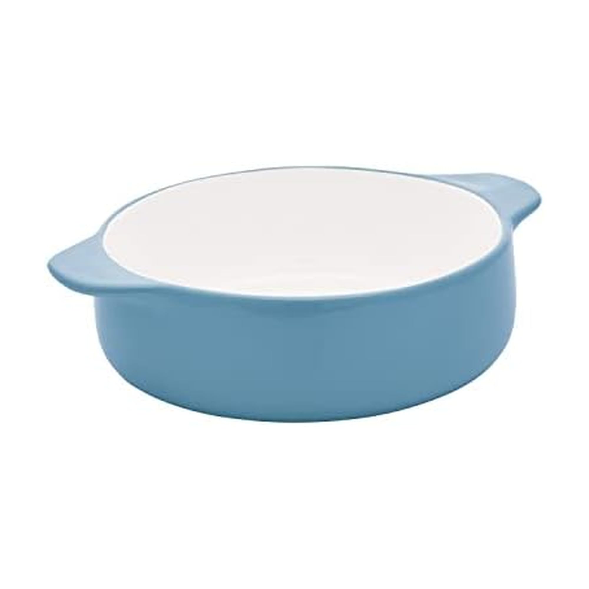 Kitchenaid Vitrified Stoneware Round Casserole Baker, 2.25Quart, Blue Velvet