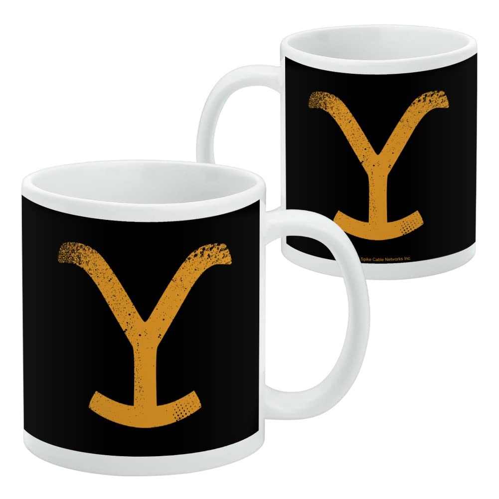 Yellowstone TV Show Brand Ceramic Coffee Mug, Novelty Gift Mugs for Coffee, Tea and Hot Drinks, 11oz, White