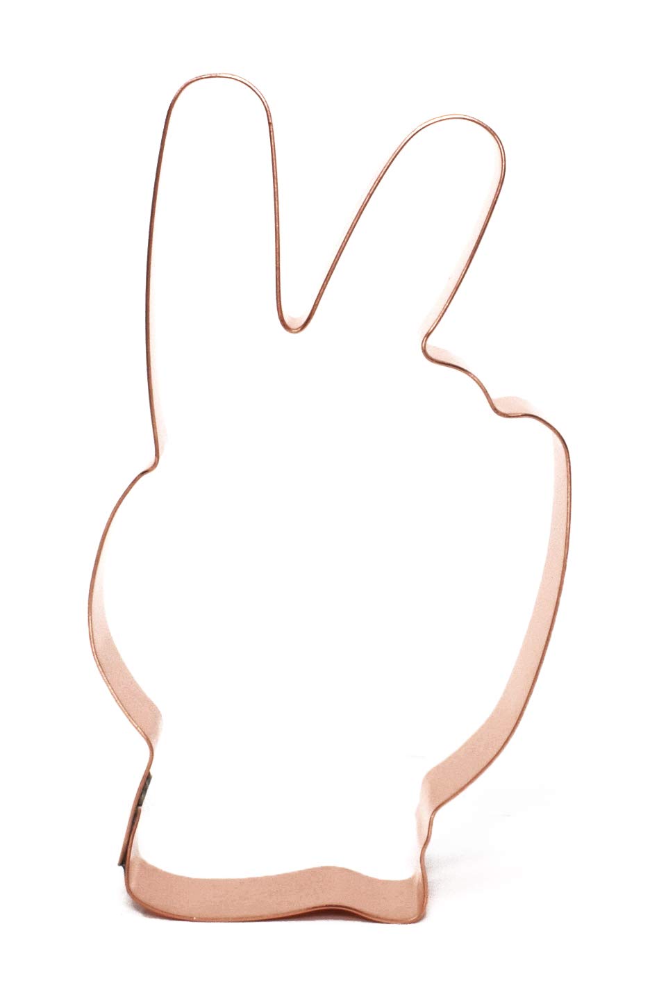 V Sign - Peace Symbol Hand Gesture - Copper Hand Cookie Cutter