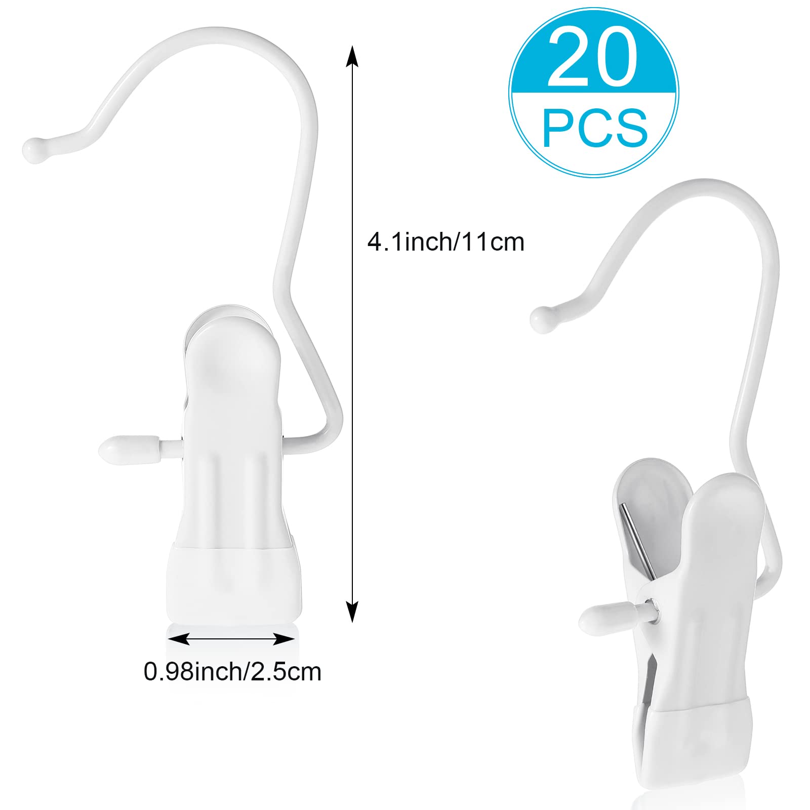 Boot Hanger For Closet, Laundry Hooks With Clips, Boot Holder, Hanging Clips, Portable Multifunctional Hangers Single Clip Space