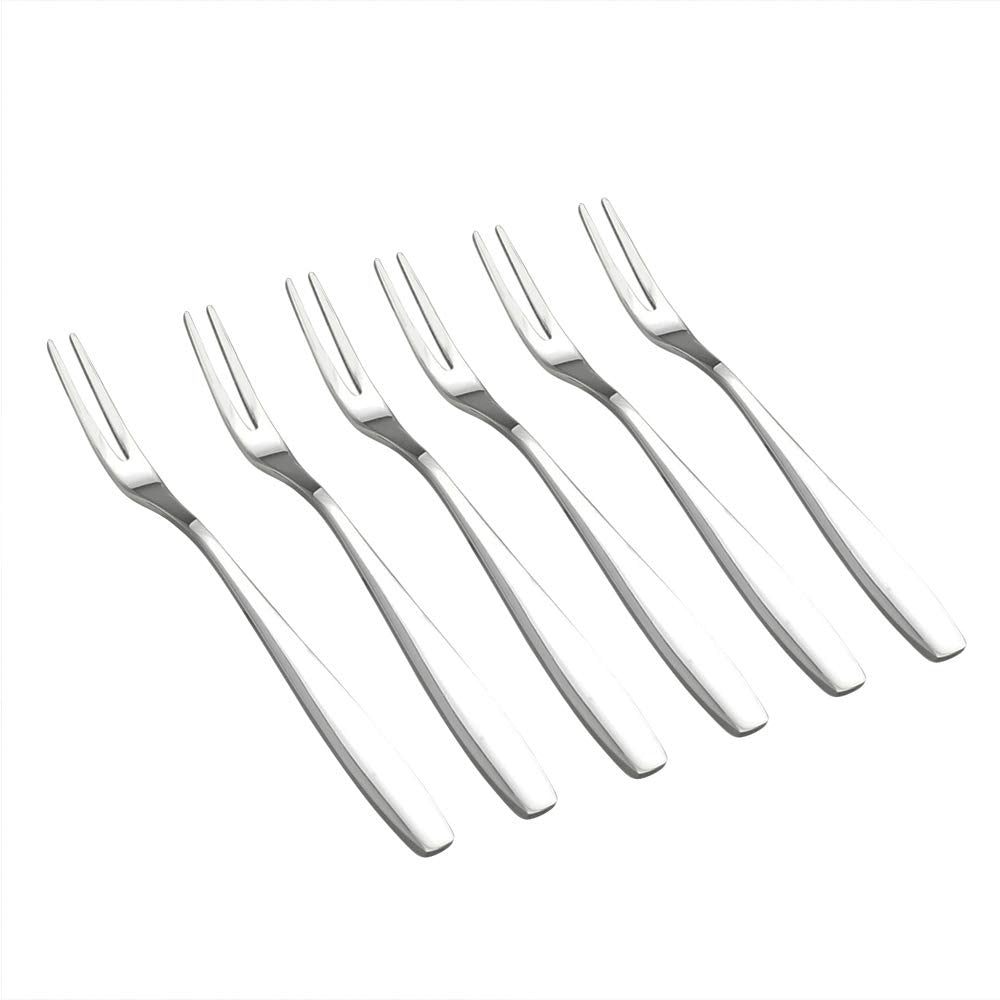 Ggbin 12-Piece Mini Cake Forks, Stainless Steel Fruit Forks, Mini Dessert Forks