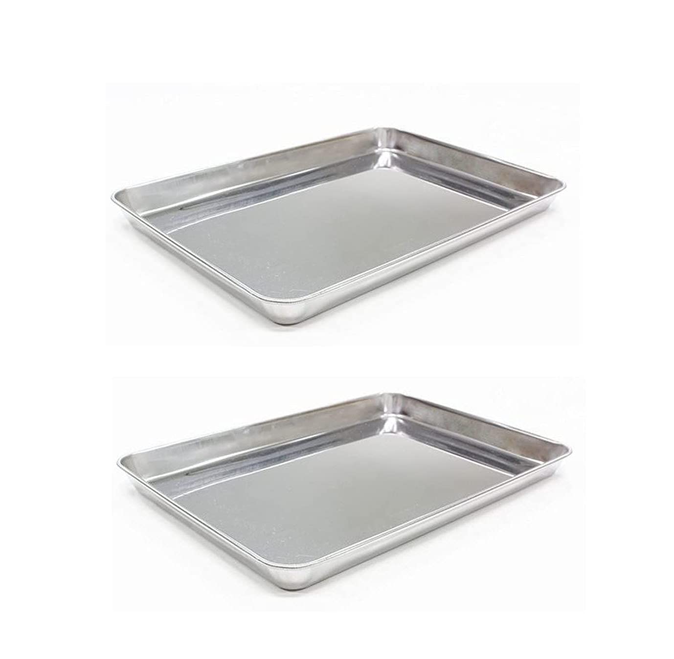 Japanbargain, Japanese Stainless Steel Food Prepare Tray Camping Tray, Made In Japan (2, 9.5''X7'')