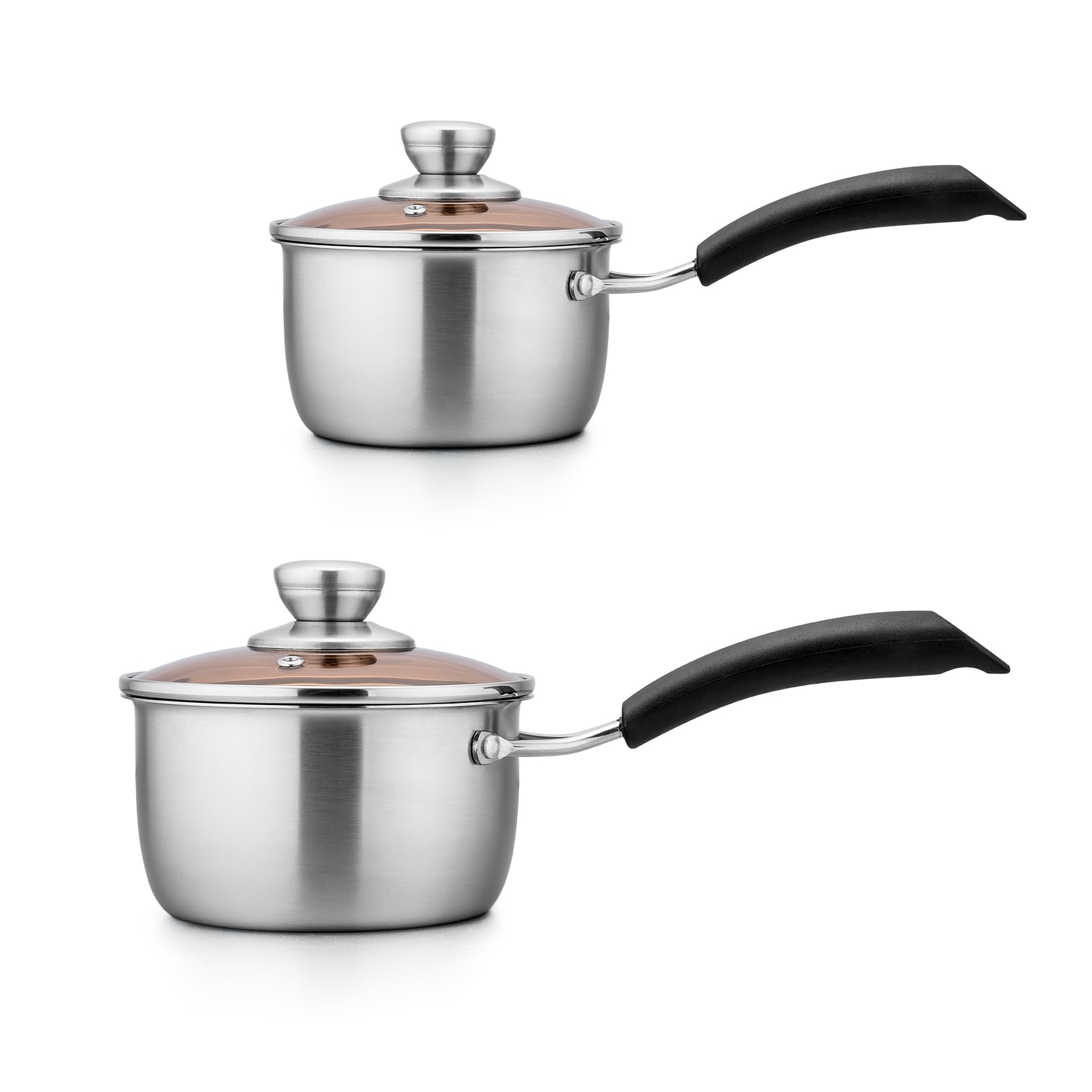 Teamfar Saucepan With Lid Set Of 21Qt+2Qt)
