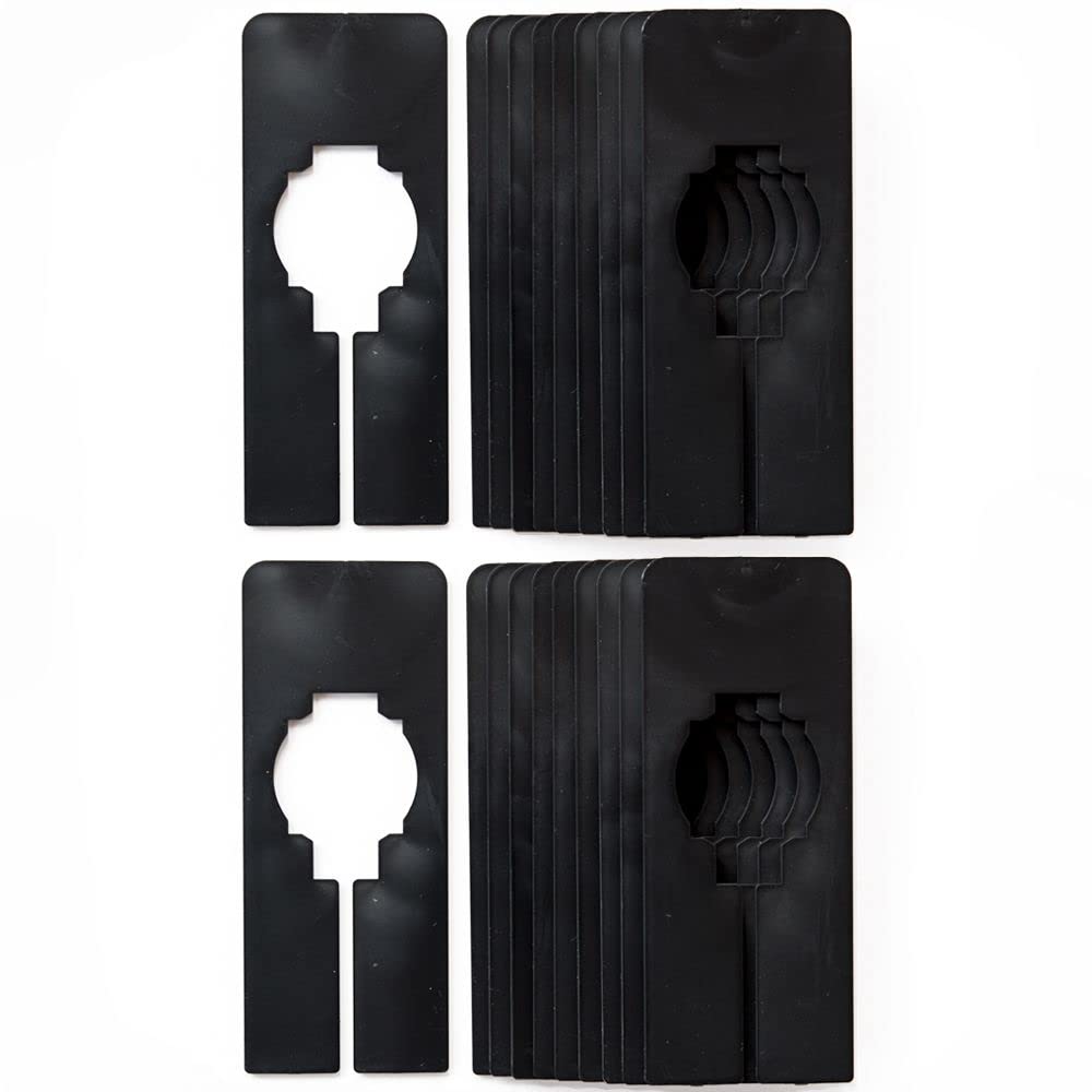 Nahanco Qsdbblank50, Black Rectangular Clothing Size Dividers, Blank, Kit Of 50