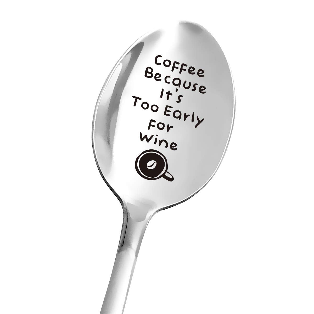 Funny Coffee Spoon Engraved Stainless Steel For Coffee Lover Women Men - Best For Girlfriend Wife Dad Husband Boyfriend Friends