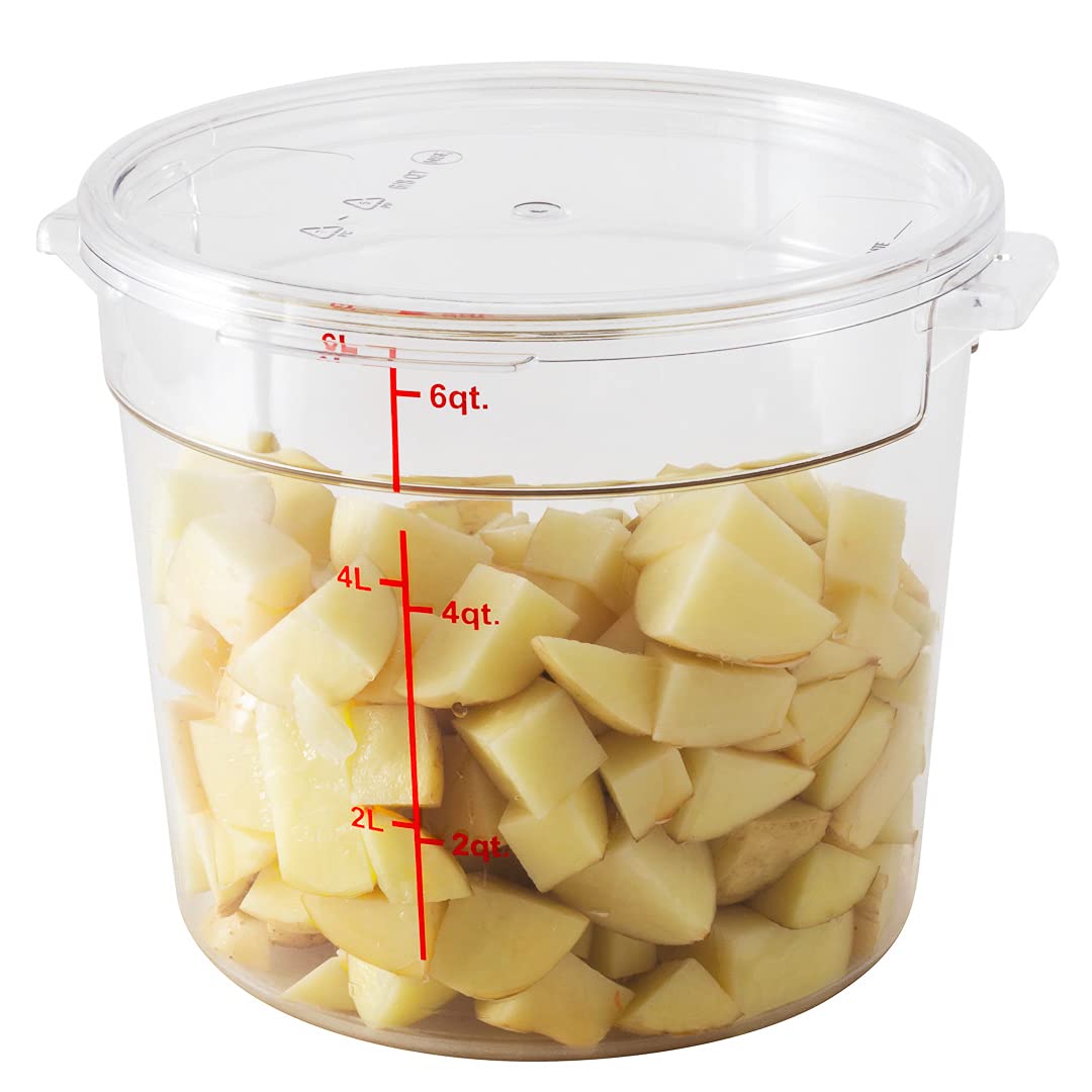 Restaurantware Lid Only: Met Lux Lid For 6 And 8 Quart Food Storage Containers, 1 Round Lids For Storage Containers - Airtight S