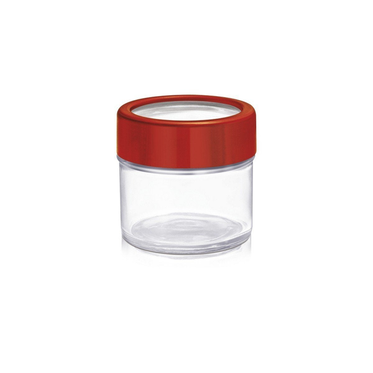 Medium Glass Container With Lid  100 Ml, 6 Pieces, Transparent