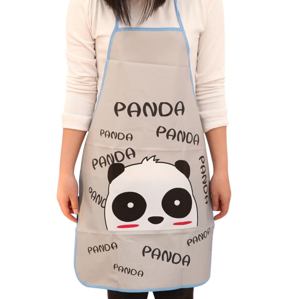 Artibetter Panda Apron Waterproof Cooking Apron Work Clothes Protector Spa Salon Gown Hair Dyeing Hairdressing Hair Color Cape F