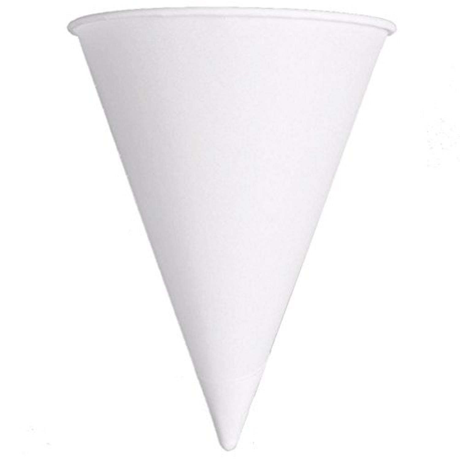 Solo Foodservice Cone Water Cups, Cold, Paper, 4 Oz, White, 200/Bag, 25 Bags/Carton
