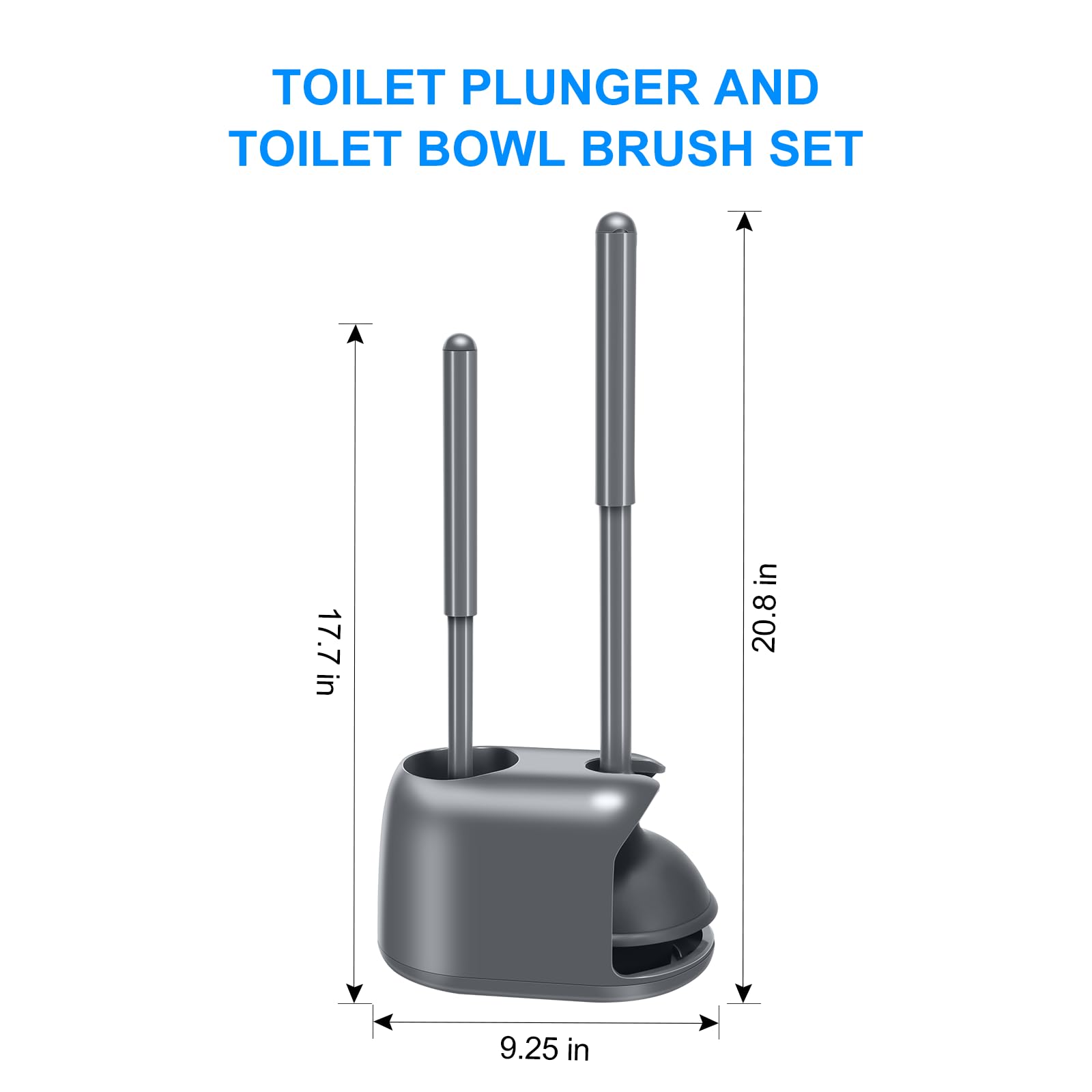 Setsail Toilet Brush And Plunger Set, 2 Packs Toilet Plungers For Bathroom Heavy Duty Toilet Bowl Brush And Holder Hidden Toilet