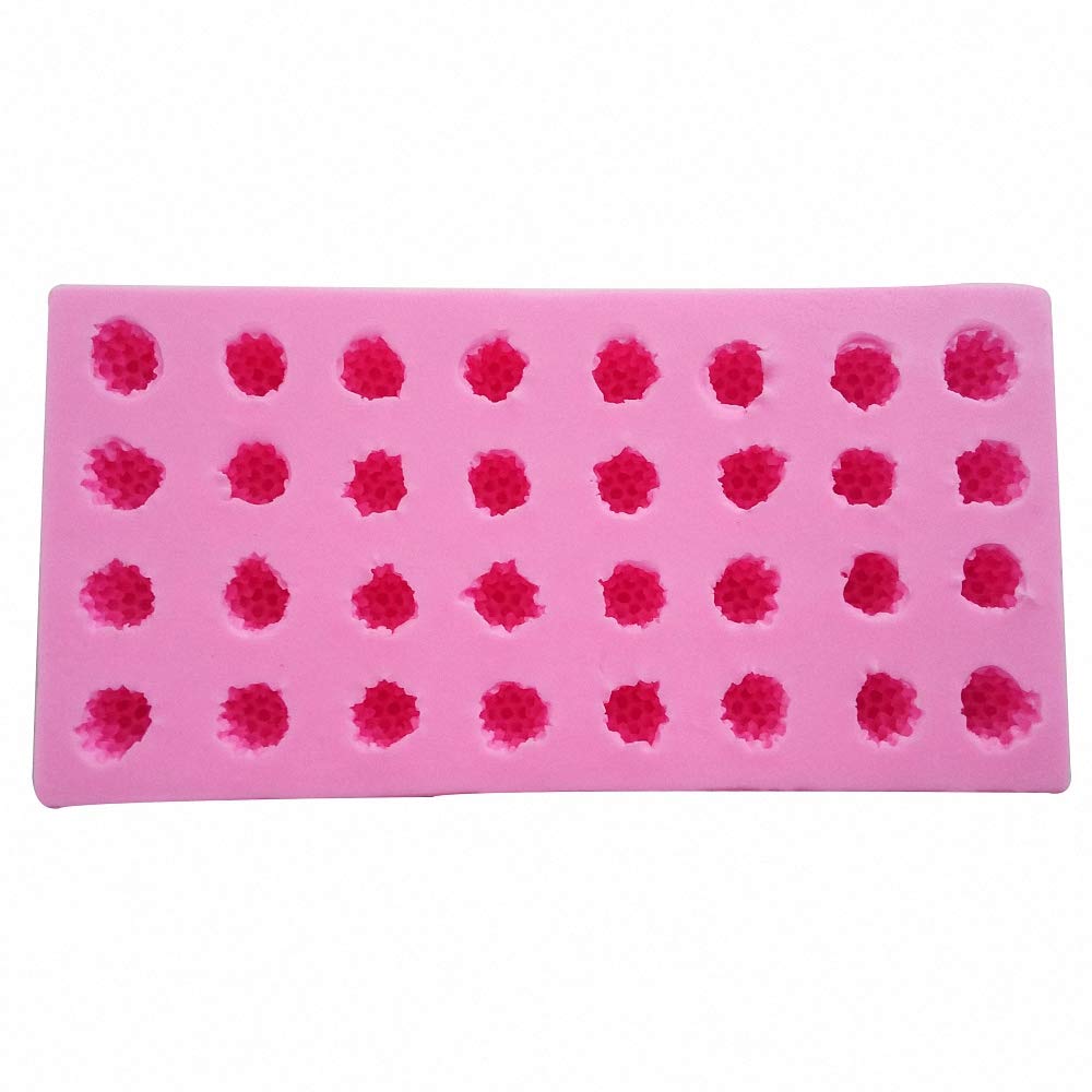 Fewo 32-Cavity 3D Raspberry Silicone Mold For Fondant Chocolate Candy Gum Paste Polymer Clay Resin Kitchen Baking Sugar Craft Ca