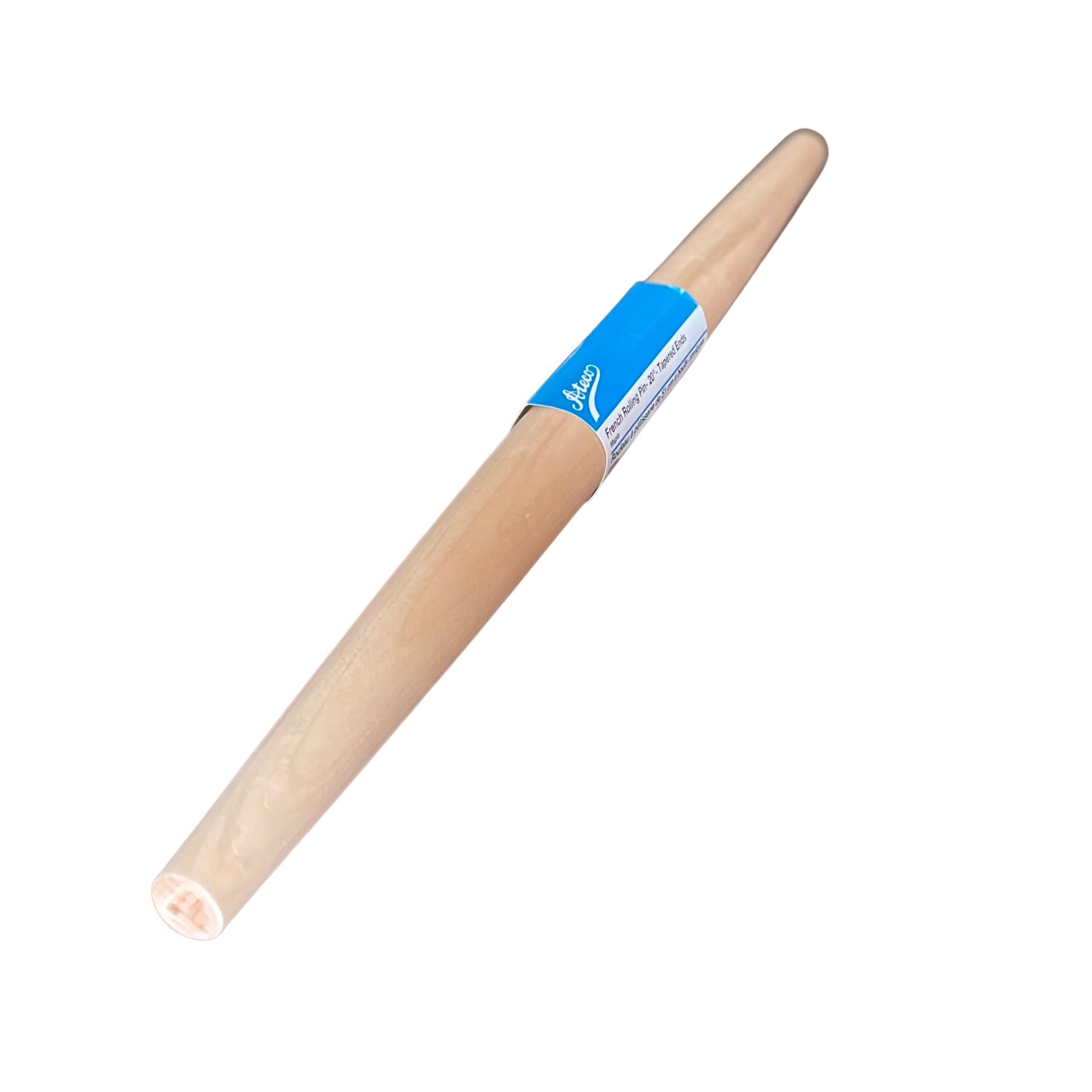 Ateco 20-Inch Solid Maple Wood French Rolling Pin - Natural Finish, Model 20175R