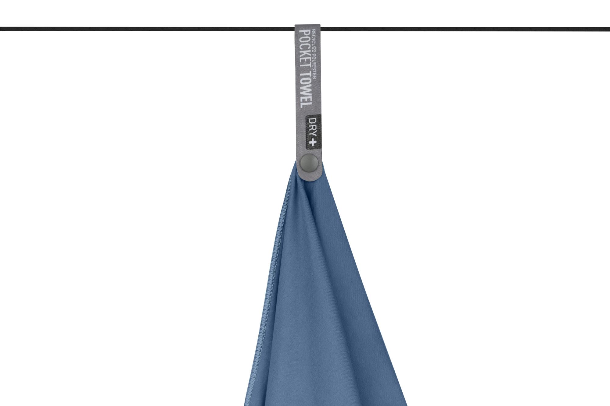 Sea to Summit Portable Pocket Towel for Camping  Gym  and Travel  Small (16 x 32 inches)  Moonlight Blue