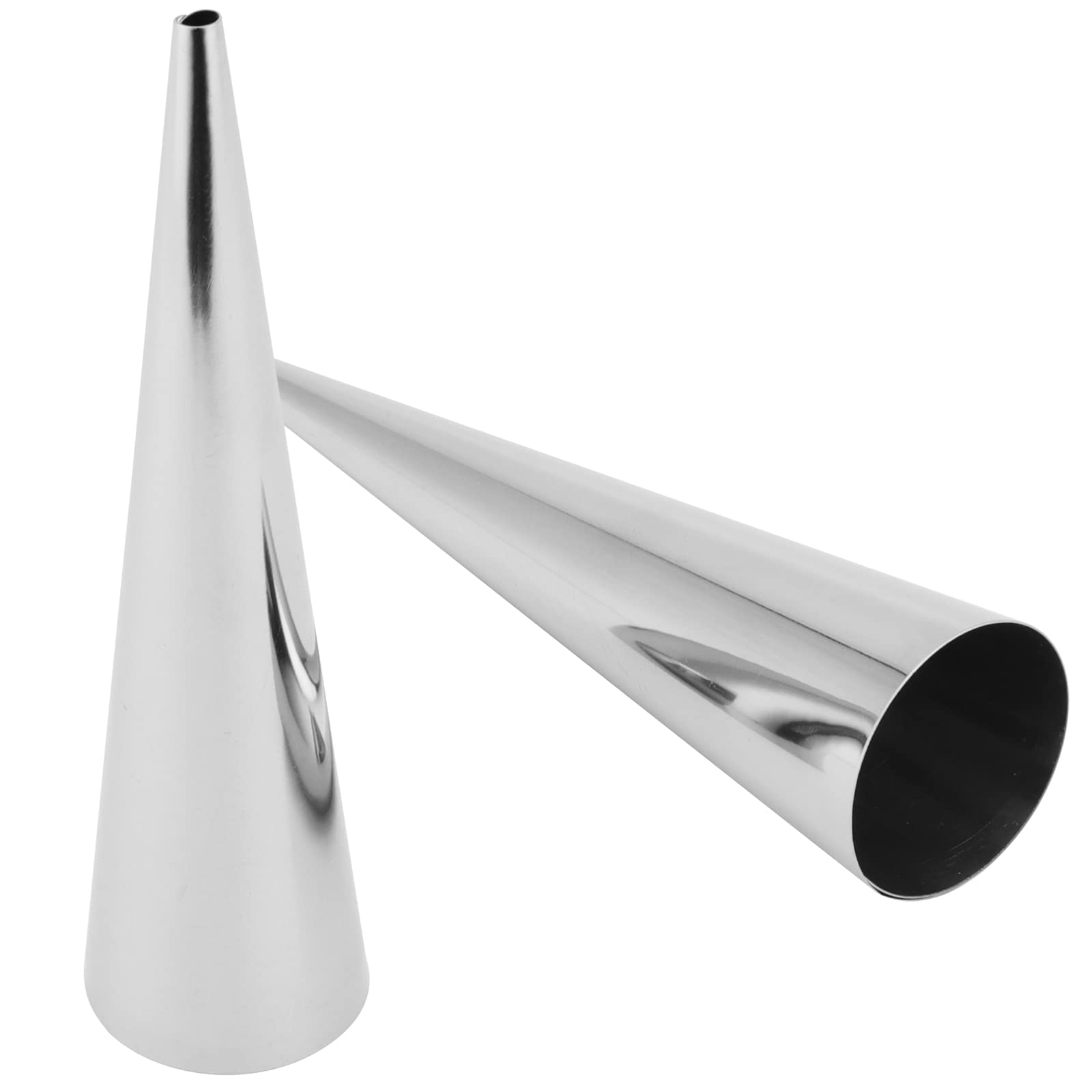 Sehoi 40 Pcs Cream Horn Forms, Stainless Steel Cannoli Tubes, Cream Roll Horn Molds With Clean Brush Cream Horn Metal Cones For