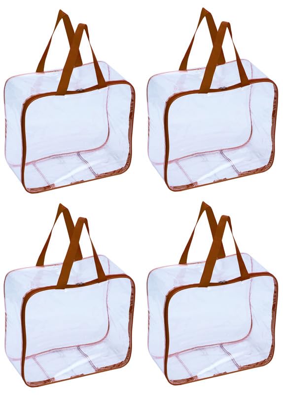 Fancy Walas Presents Multipurpose Transparent Storage Bag For Clothes Pvc Packing Organizer For Sarees Clothes Cover Blanket Cov