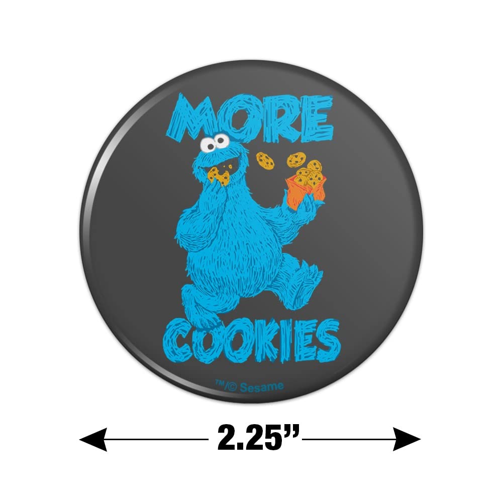 Sesame Street Cookie Monster More Cookies Kitchen Refrigerator Locker Button Magnet