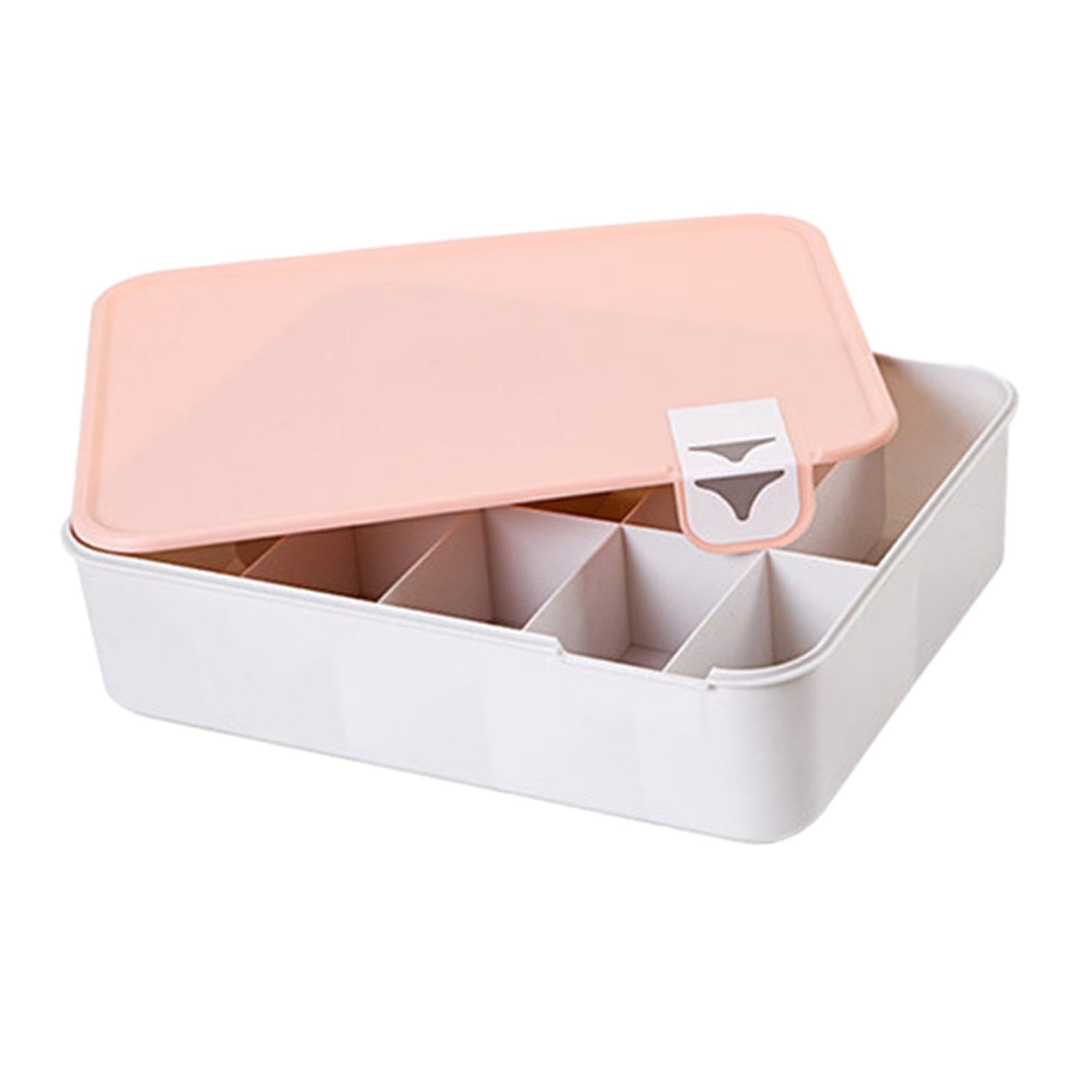 Myaddiction Underwear Storage Box Pp Drawer Organizer Stackable Closet Cabinet Organizer Pink Lid 10 Grids