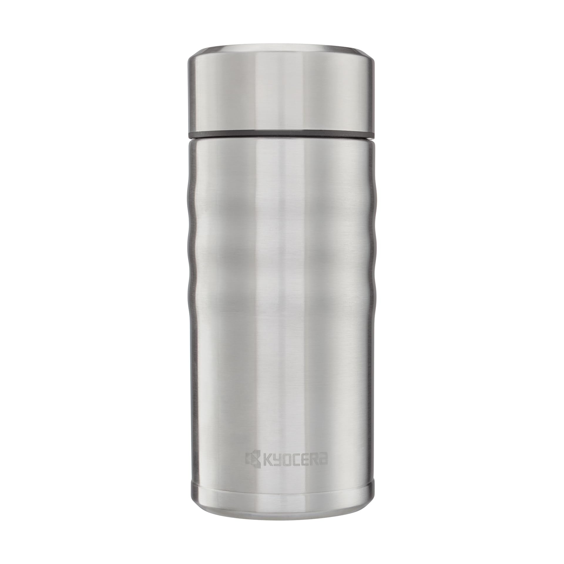 Kyocera Travel Mug with Twist Top, 12oz, Stainless Steel