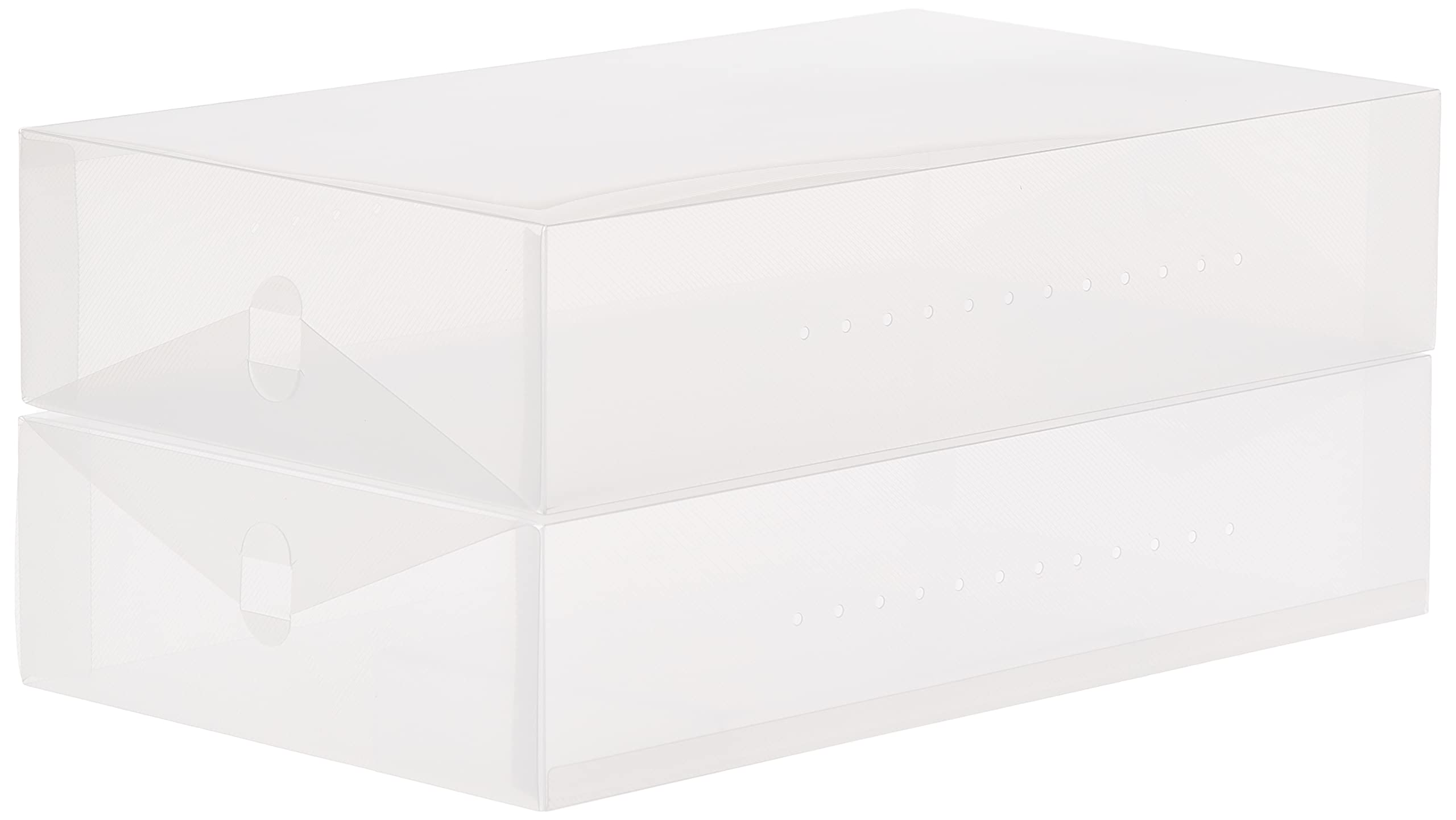 Whitmor Clear Vue Boot Box Set of 2 - Heavy Duty Stackable Boot Storage, Model 6362-2693-2, Ideal for Organized Boot Storage