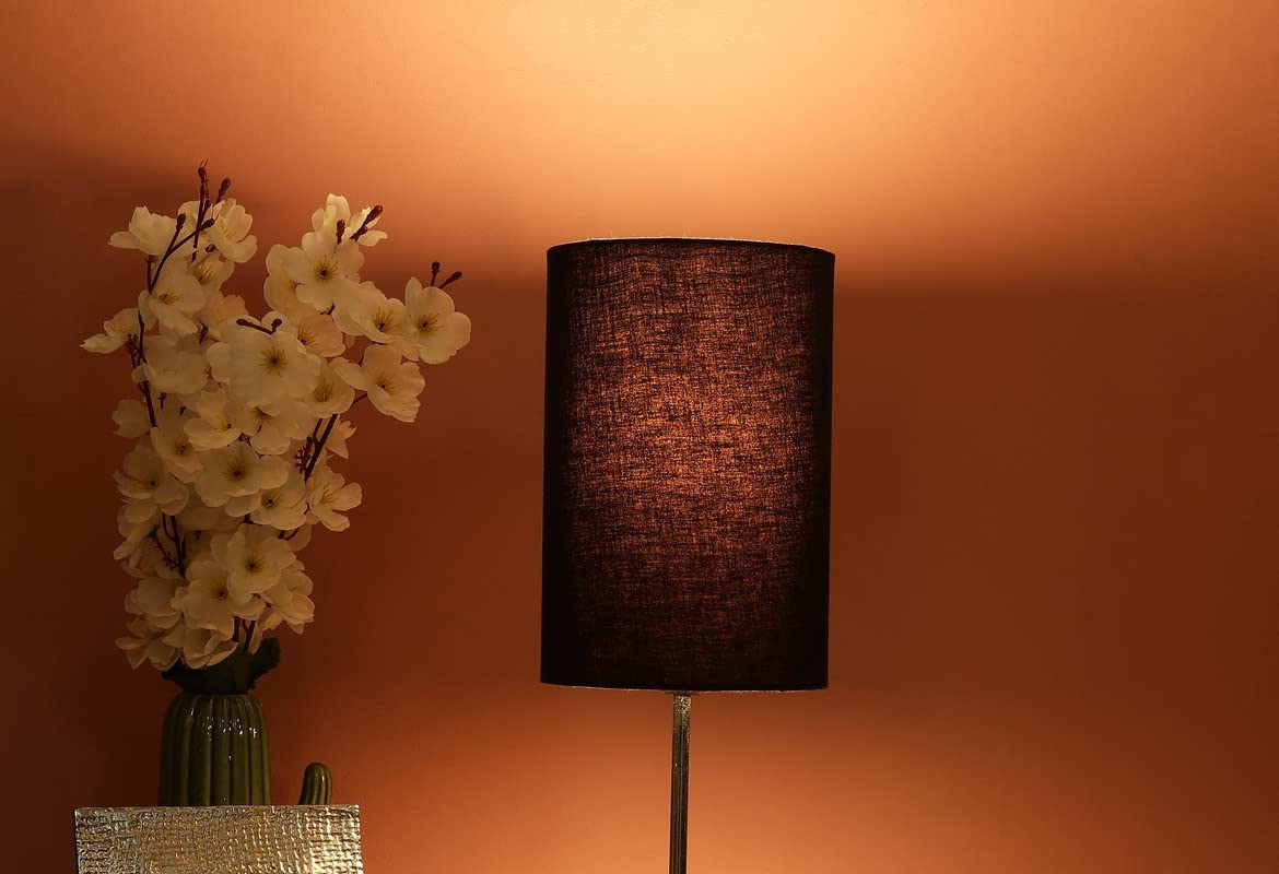 Btr Crafts Black Cylinder Lamp Shade, Decorative Light Lamp For Living Room, Home, Bedroom, Suitable For Medium Table & Floor La