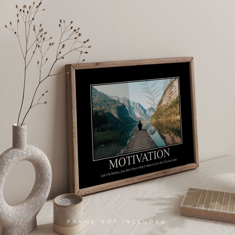 Motivation Demotivational Poster Ironic Snarky Funny Sarcastic Office Wall Decor Art Print 11X14 Inches Unframed