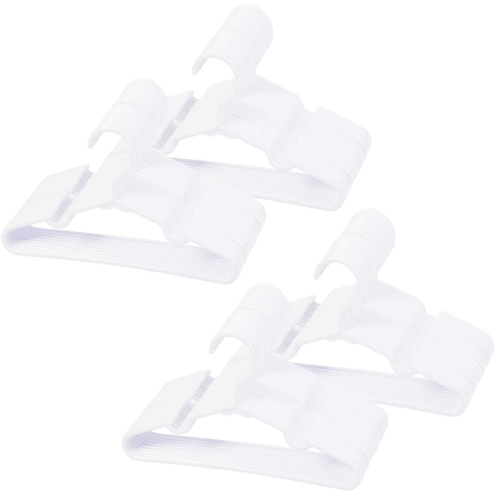 80 Pcs White Baby Nursery Closet Hangers,Non-Slip Laundry Infant Pant Hanger For Newborn Clothes Gift,Ultra-Thin Child Coat Hang