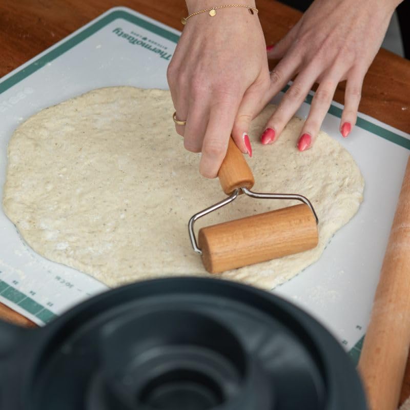 Watris Veiyi Small Rolling Pin, Wooden Dough Roller, Non-Stick Pizza Roller, Dough Baker Roller Set For Home Kitchen Baking Cook