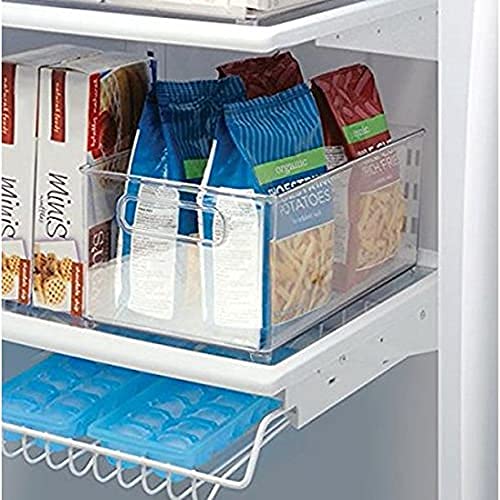 Upgraded 2 X Clear Organizer Storage Bin With Handle Compatible With Kitchen I Best Compatible With Refrigerators, Cabinets & Fo