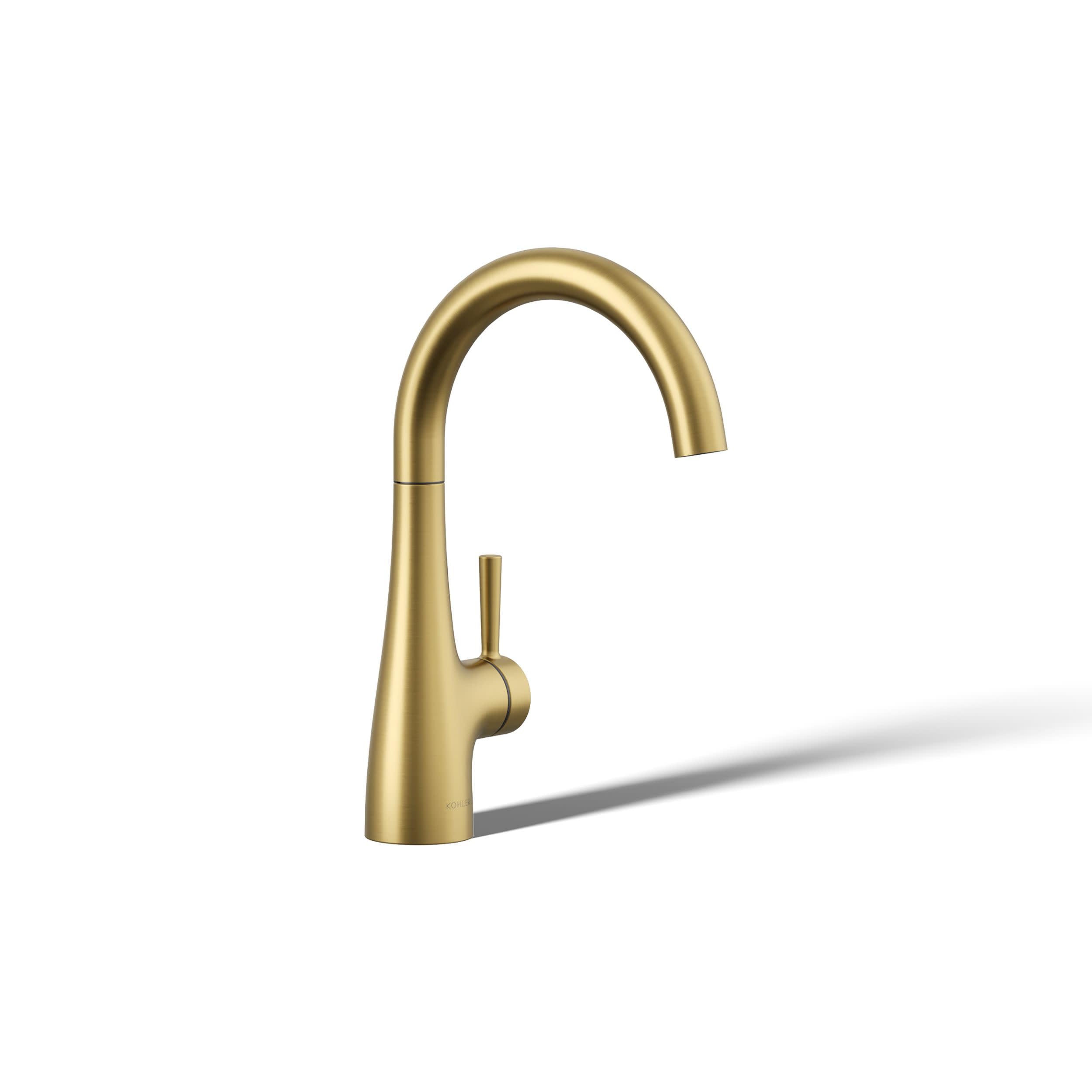 Kohler 26368-2MB Transitional Beverage Faucet, Vibrant Brushed Moderne Brass