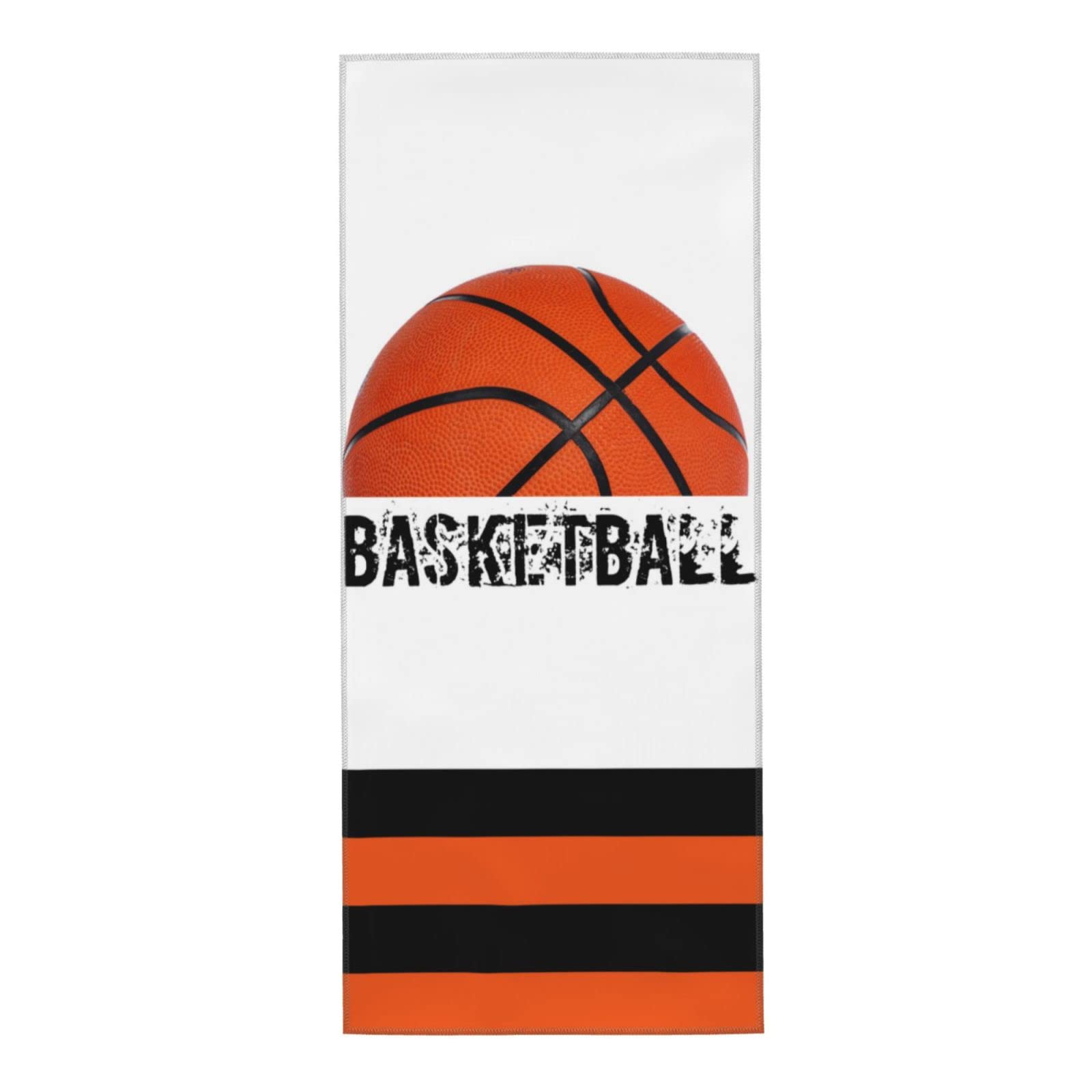 Bassyil Basketball Towel Bath Hand Towel Absorbent Face Towels For Bathroom Gym Yoga 1 Pack (12 X 27.5 Inches)