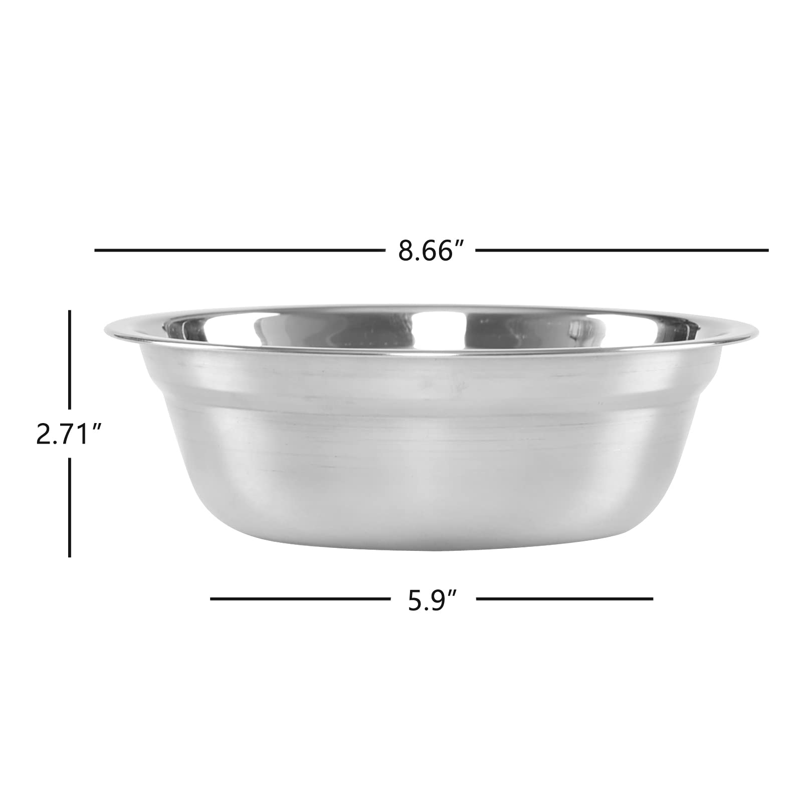 Rinboat 4 Packs Stainless Steel Mixing Bowls, Serving Bowls, 8.66 Inches