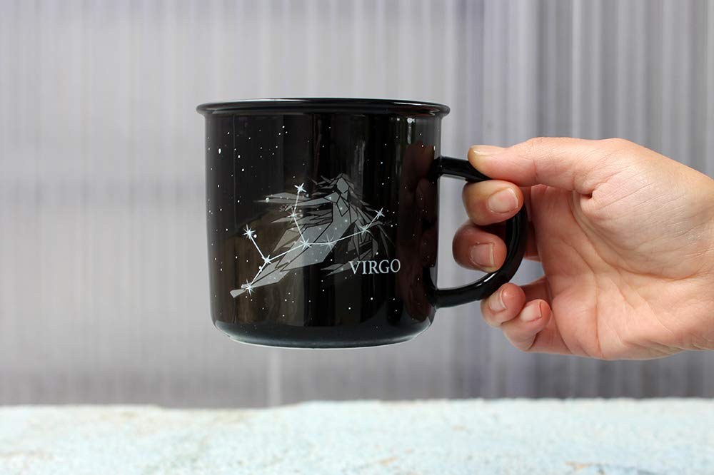 Virgo Ceramic Mugs - 13.5 Oz Coffee & Tea Mug, Astrology Horoscope Cups With Personality Traits Revealed Inside, August & Septem