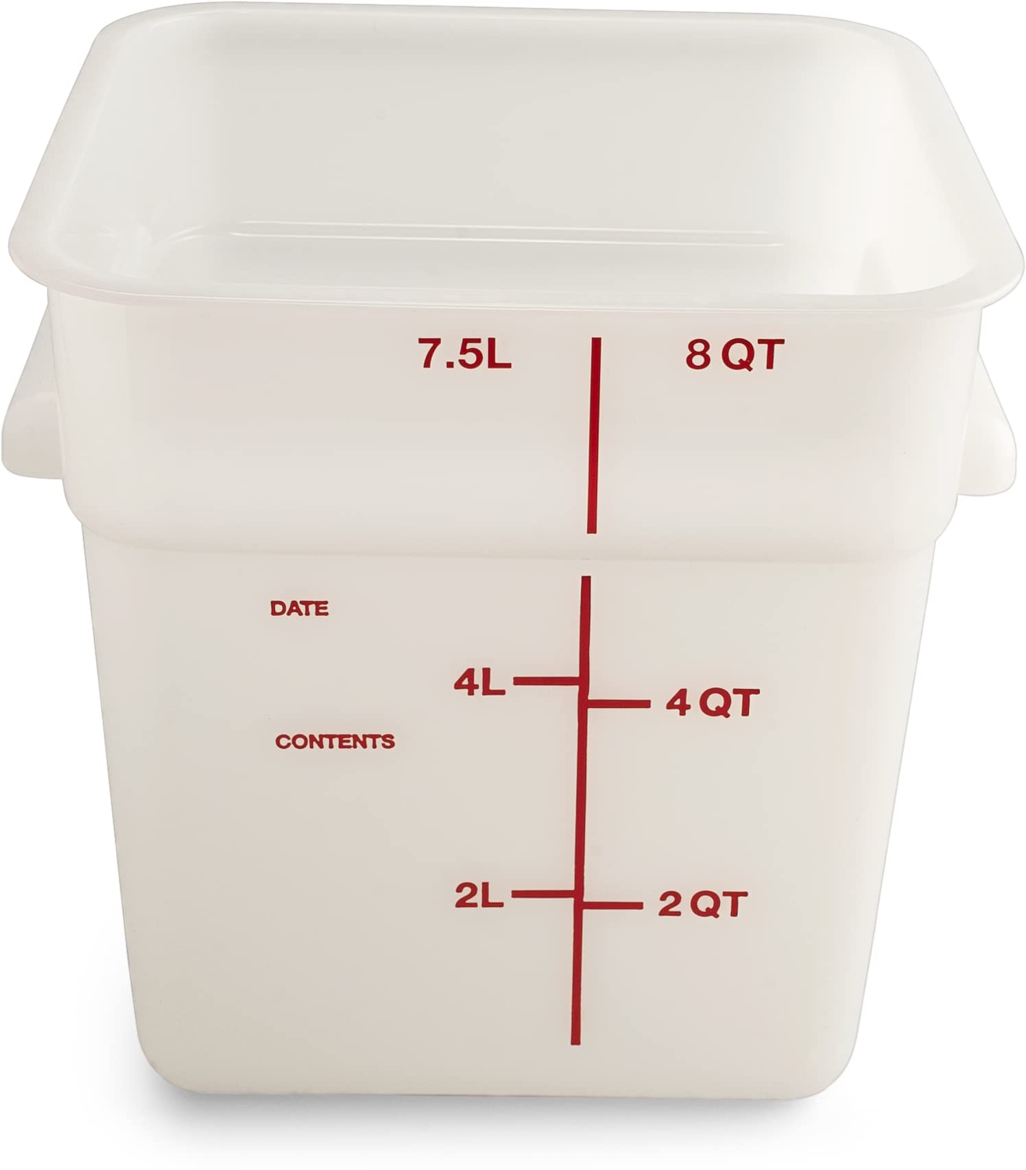Carlisle Foodservice Products Squares Square Food Storage Container With Stackable Design For Catering, Buffets, Restaurants, Pl