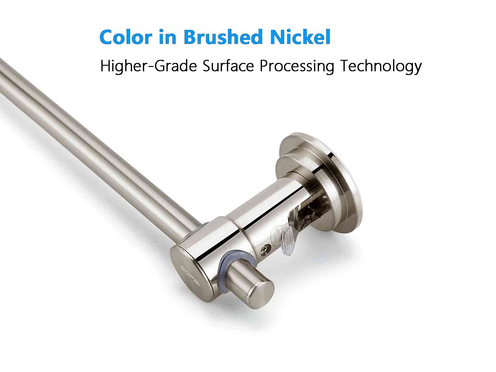 BOPai 24 inch Suction Cup Towel Bar  Brushed Nickel