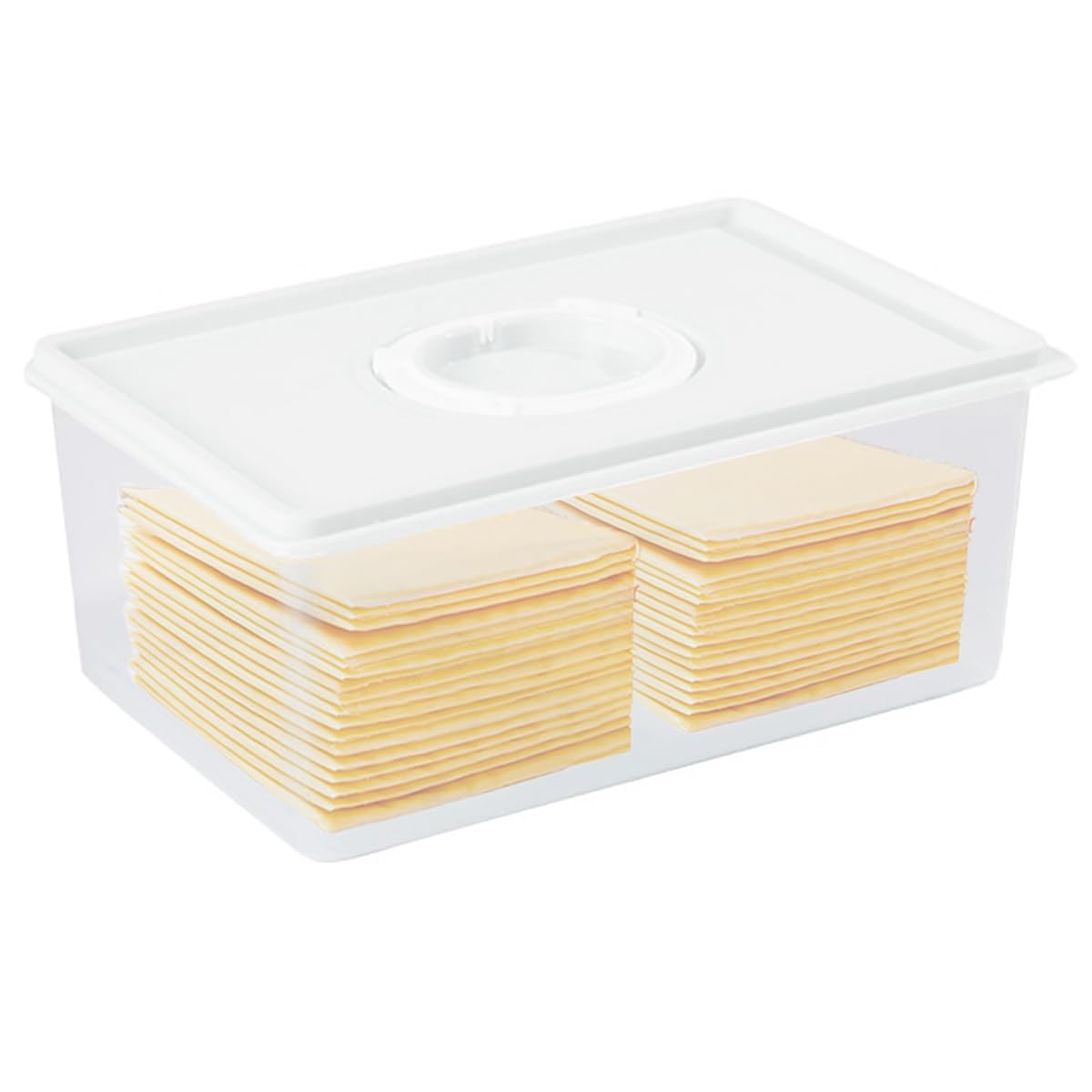 Vellsenne Sliced Cheese Container with Time Recording  Block Cheeses Storage Container for Fridge Cream Cheese Sliced Cheeses C