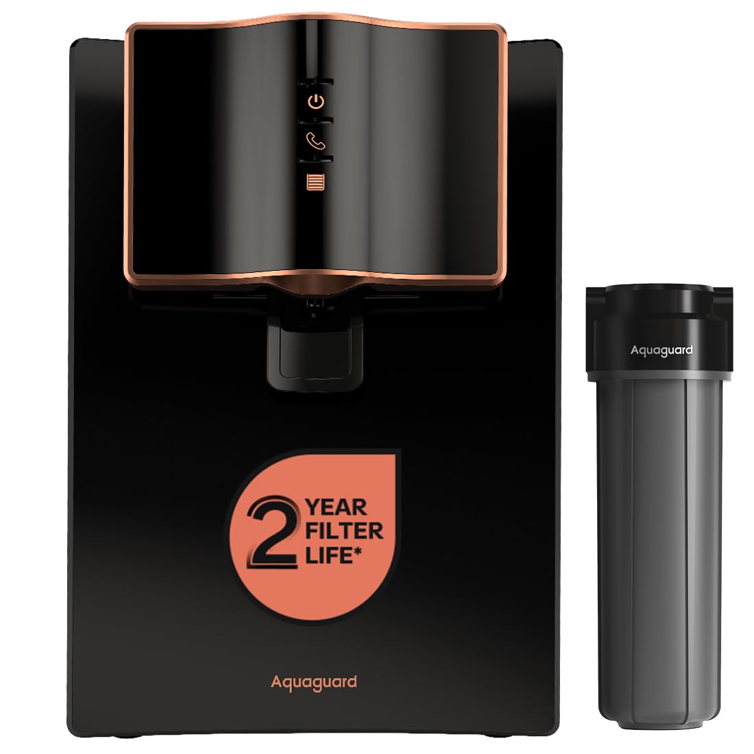 Aquaguard Enrich Marvel Ro+Uv+Uf 2X | 2 Year Filter Life | With Mega Sediment Filter | Copper Technology | 10 Stage Purification